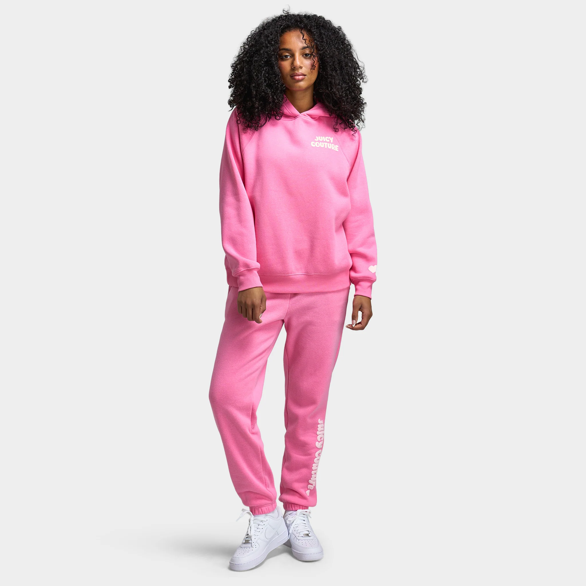 Juicy Couture Raglan Fleece Oversized Hoodie Sachet Pink / Soft Glow - Image 6