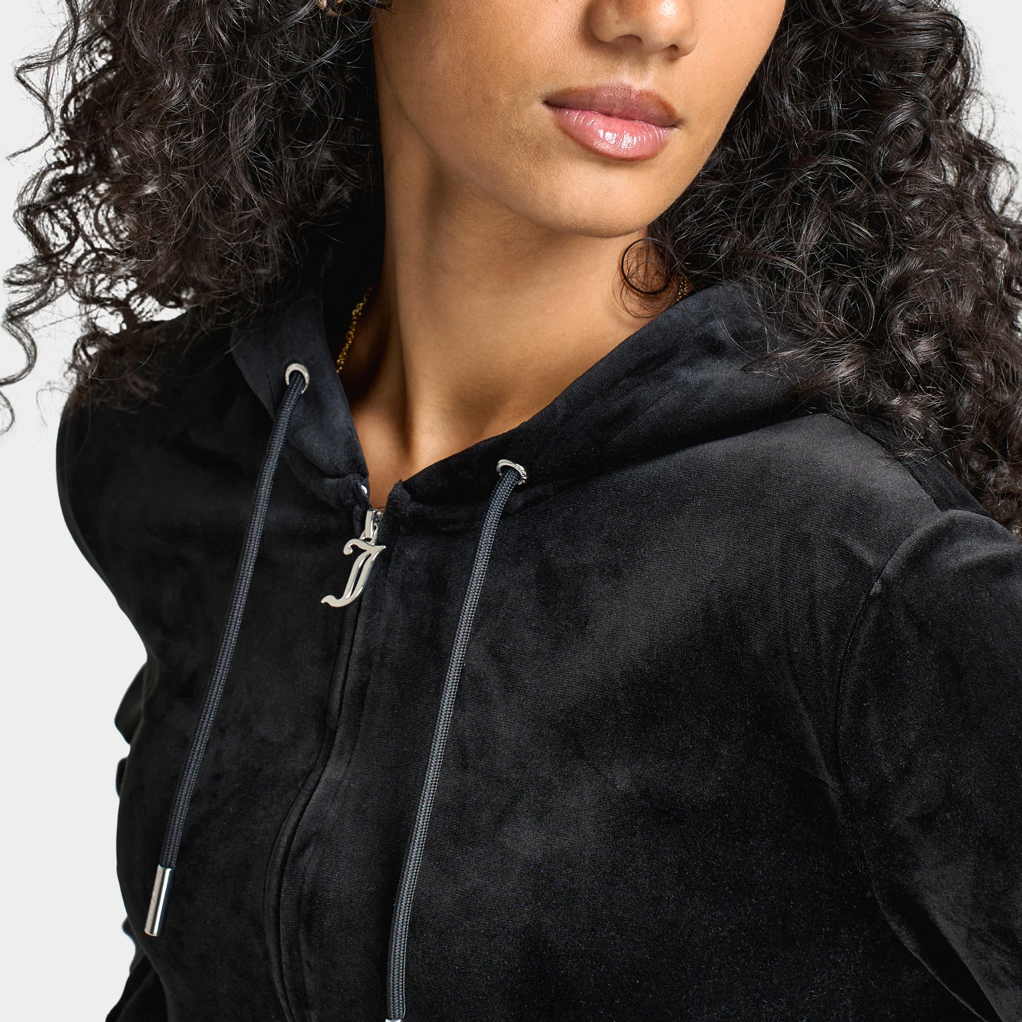 Juicy Couture Women's OG Big Bling Full Zip Hoodie / Liquorice - Image 3