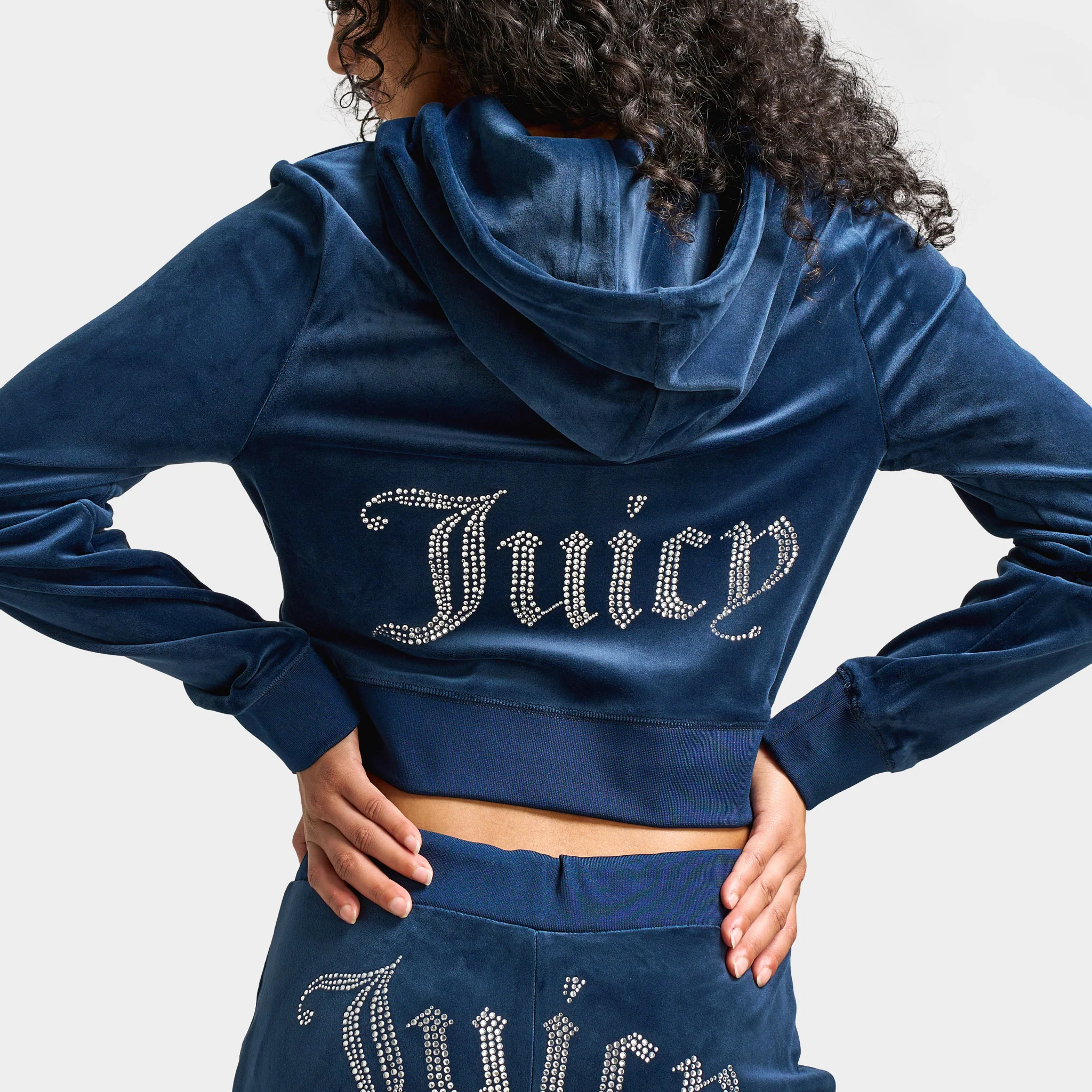 Juicy Couture Women's OG Big Bling Full Zip Hoodie / Regal Blue - Image 4
