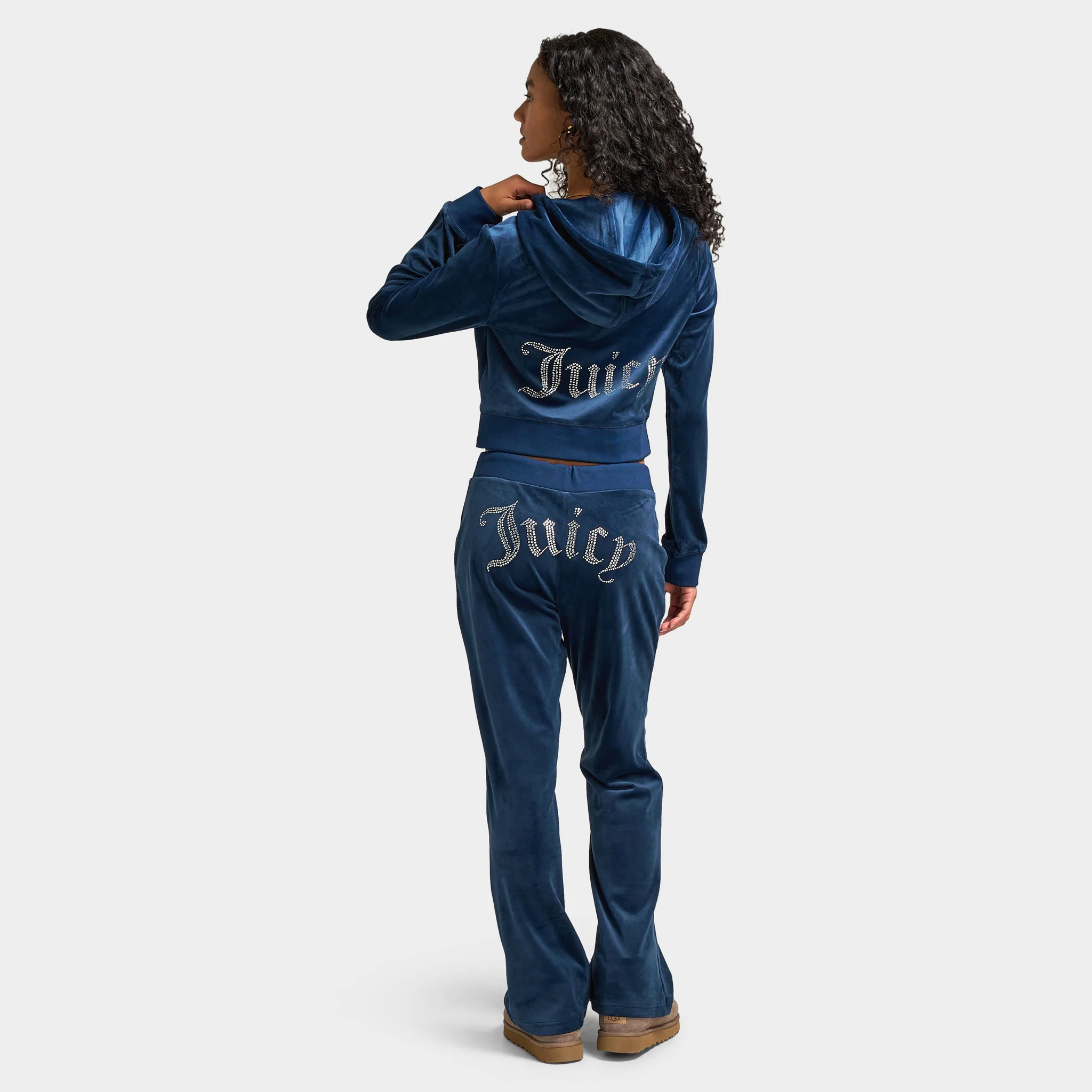 Juicy Couture Women's OG Big Bling Full Zip Hoodie / Regal Blue - Image 5