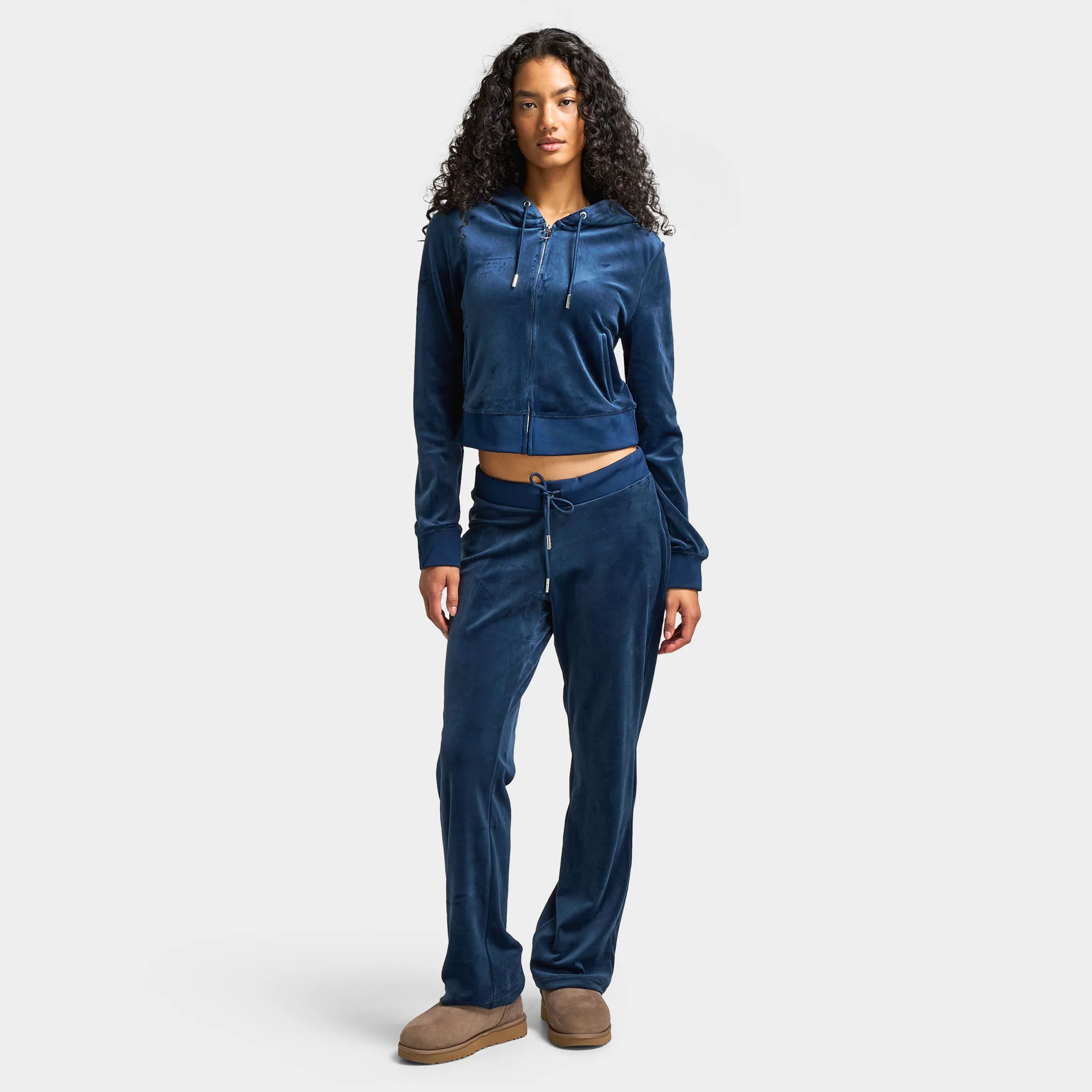 Juicy Couture Women's OG Big Bling Full Zip Hoodie / Regal Blue - Image 6