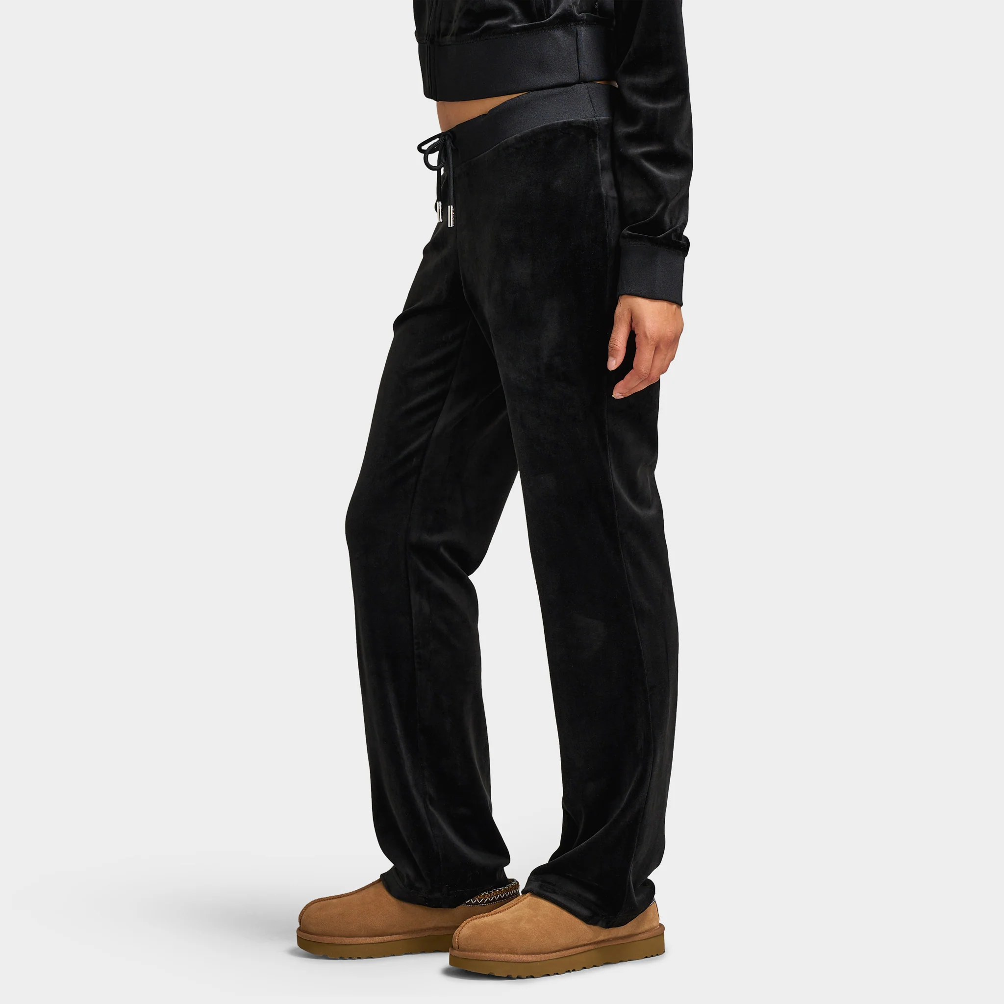 Juicy Couture Women's OG Big Bling Velour Track Pants / Liquorice - Image 3
