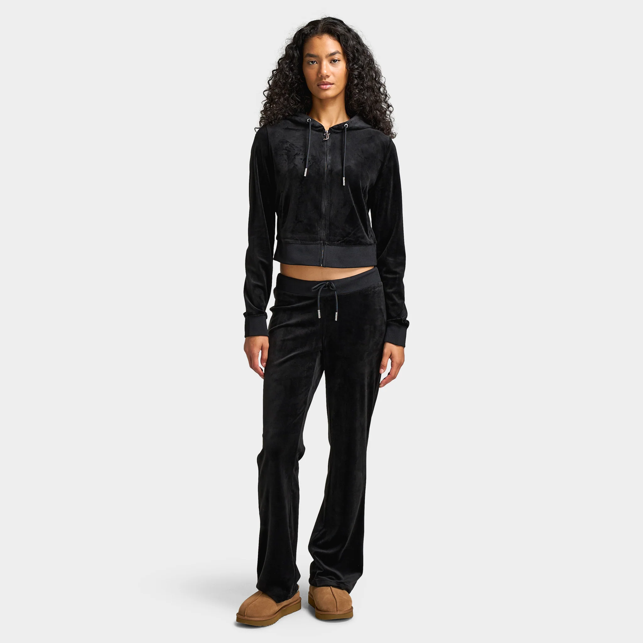 Juicy Couture Women's OG Big Bling Velour Track Pants / Liquorice - Image 6