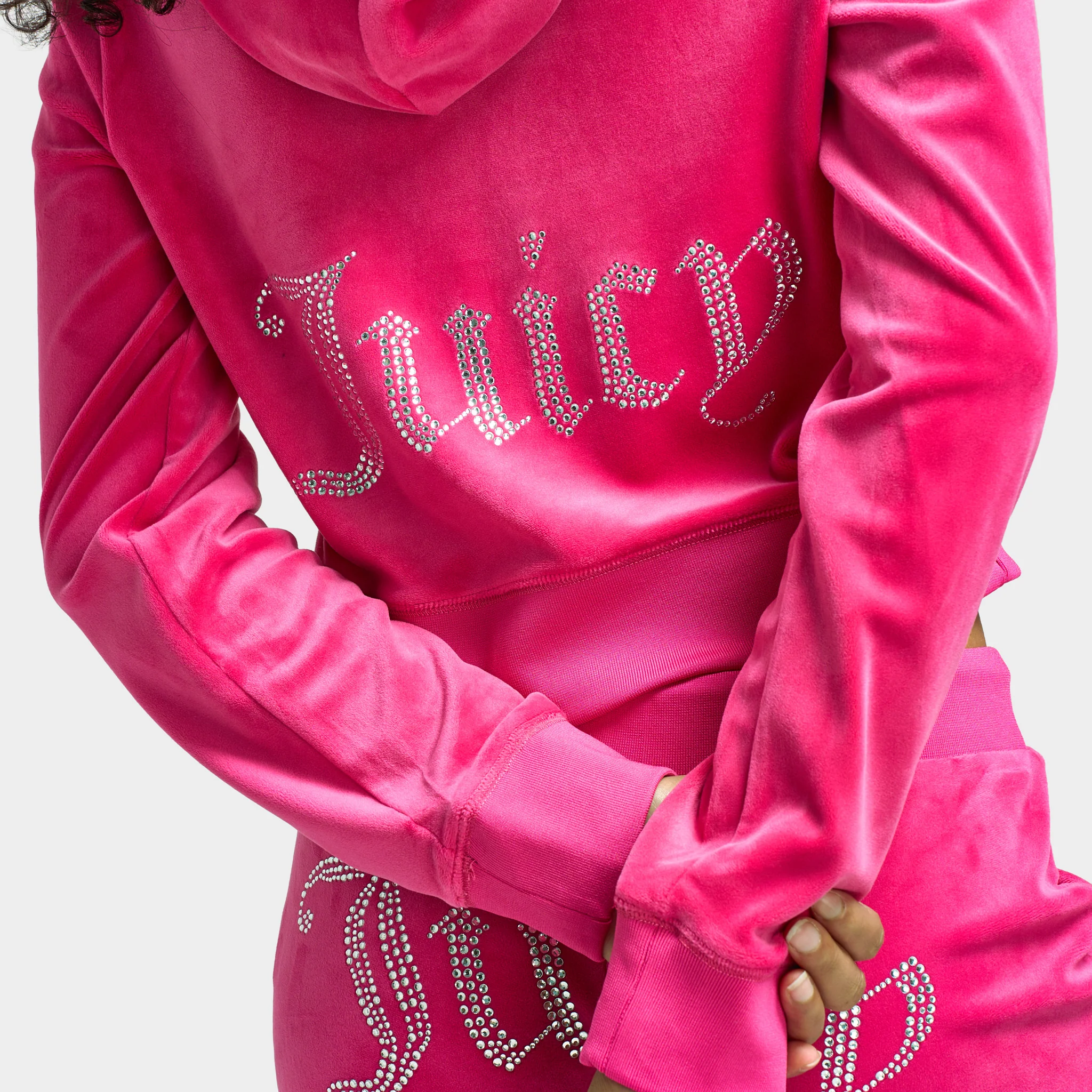 Juicy Couture Women's Big Bling Lux Velour Full Zip hoodie / Free Love - Image 4