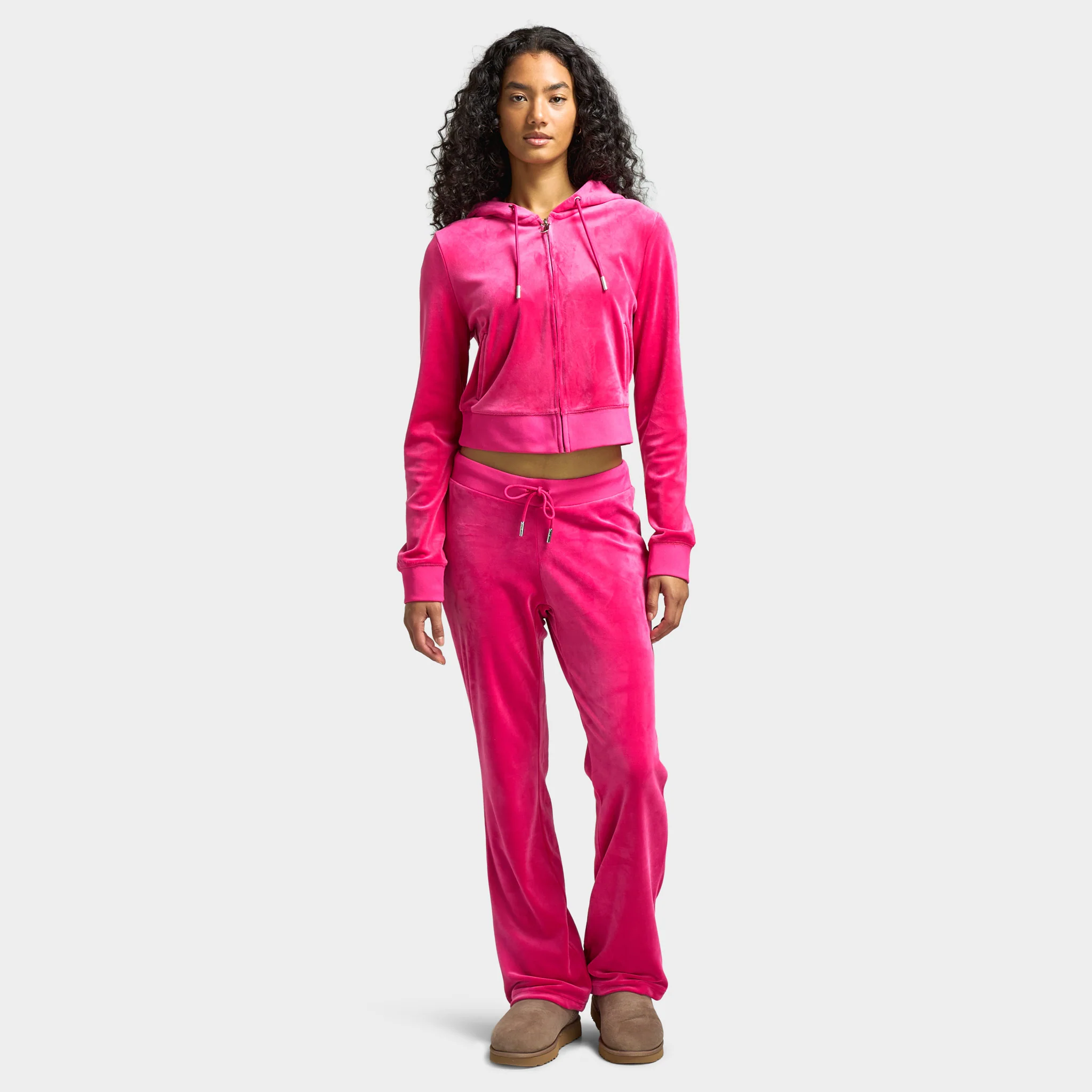 Juicy Couture Women's Big Bling Lux Velour Full Zip hoodie / Free Love - Image 6