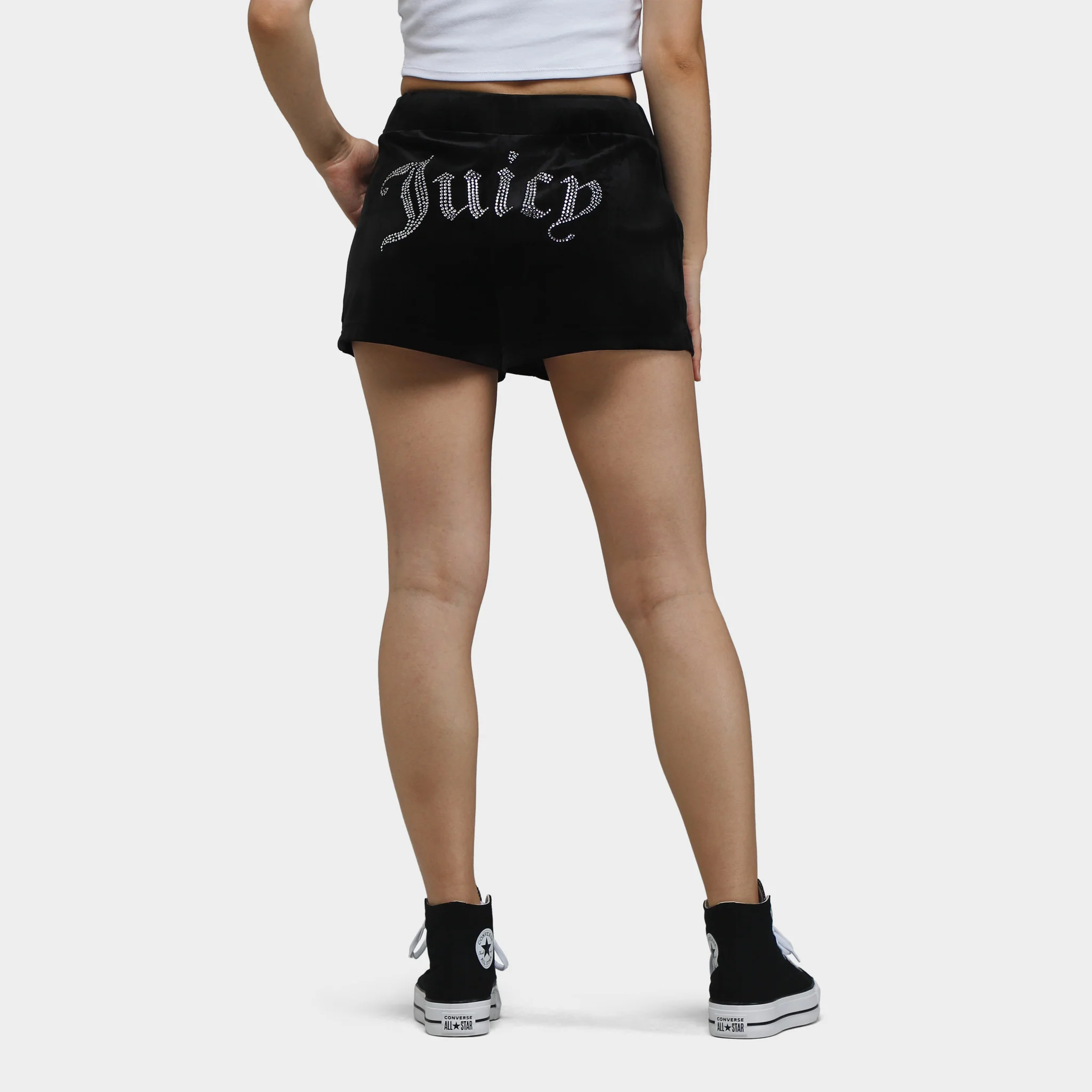 Juicy Couture Women's Classic Velour Shorts / Liquorice - Image 2