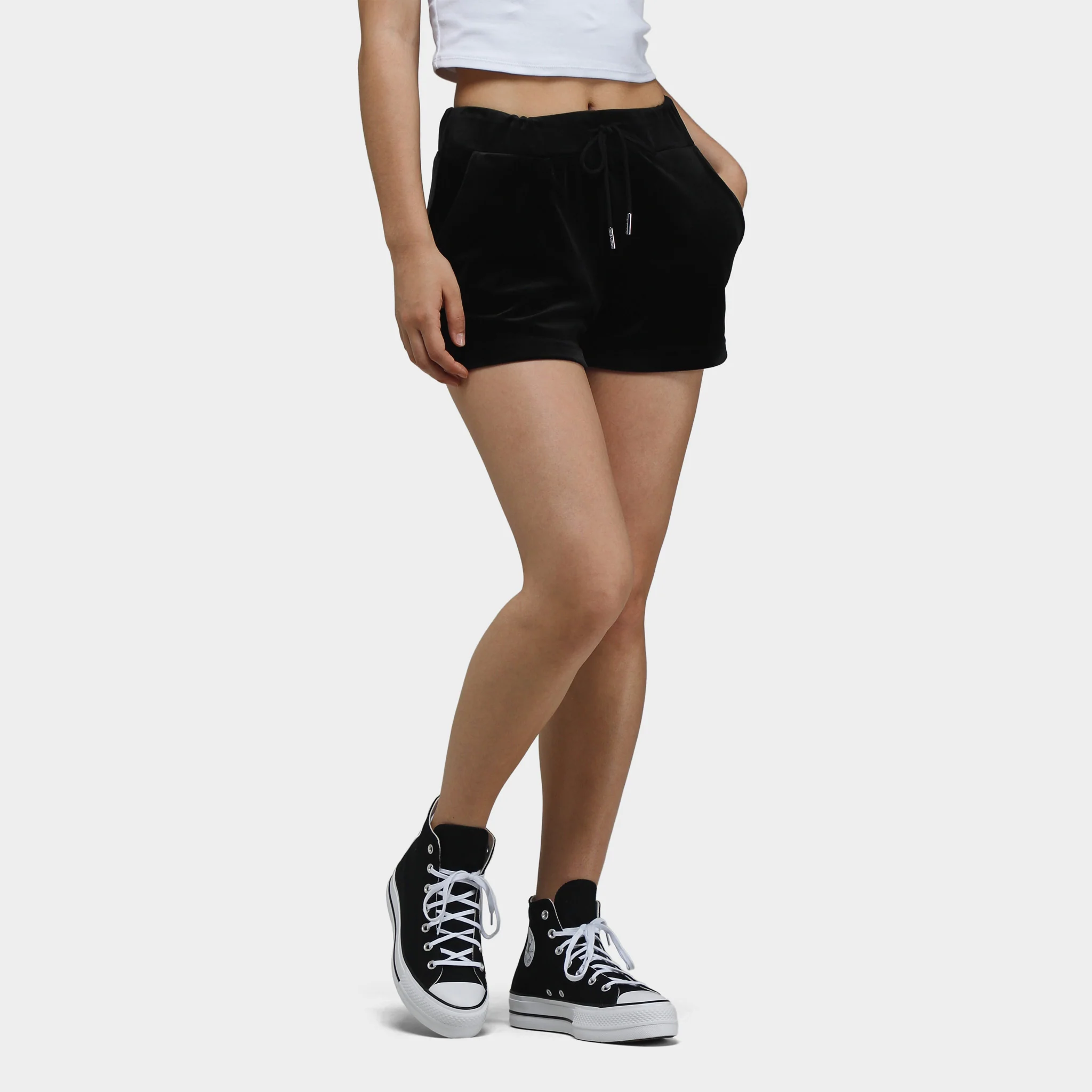 Juicy Couture Women's Classic Velour Shorts / Liquorice - Image 3