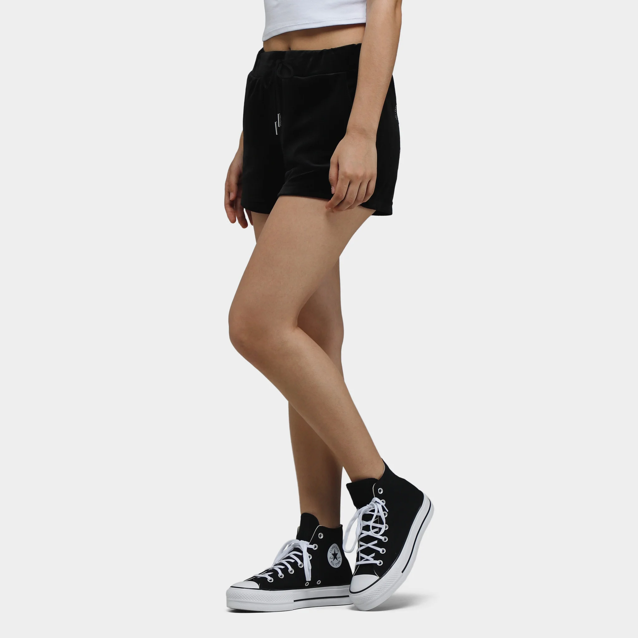 Juicy Couture Women's Classic Velour Shorts / Liquorice - Image 4