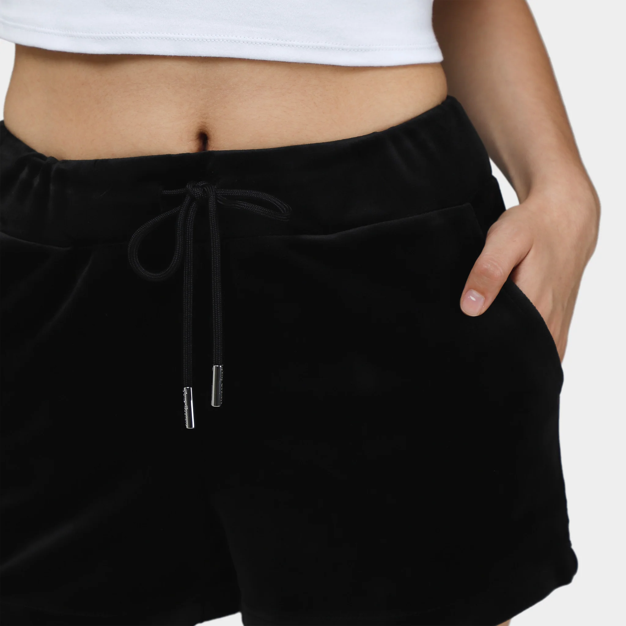 Juicy Couture Women's Classic Velour Shorts / Liquorice - Image 5