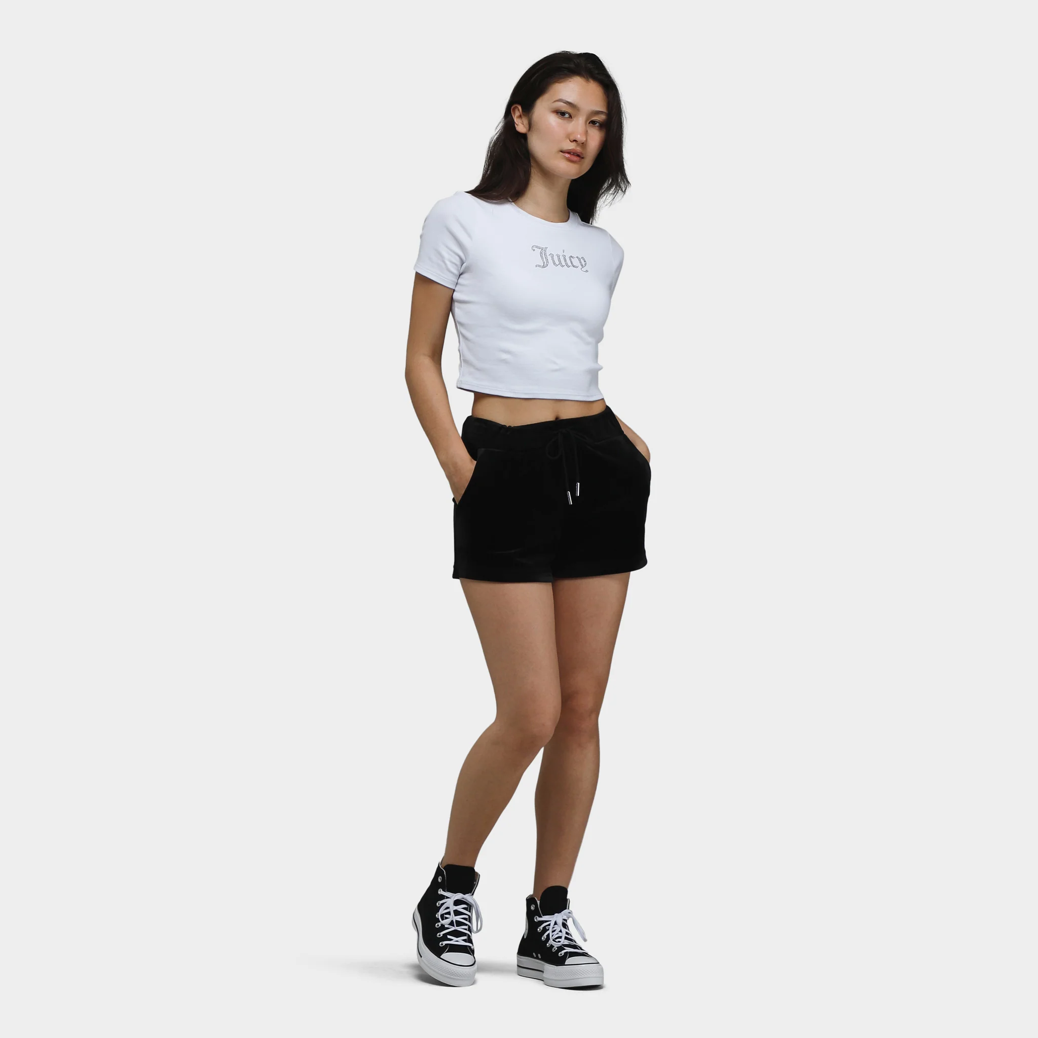 Juicy Couture Women's Classic Velour Shorts / Liquorice - Image 6