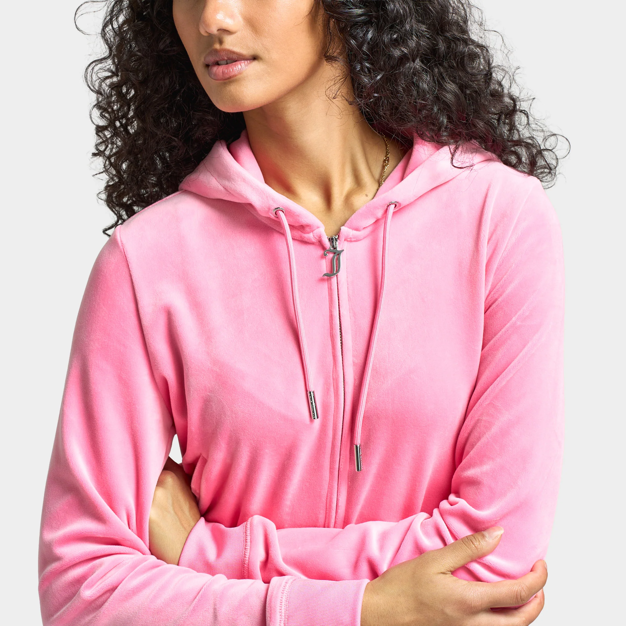 Juicy Couture Women's OG Big Bling Full Zip Hoodie / Hot Hot Pink - Image 3