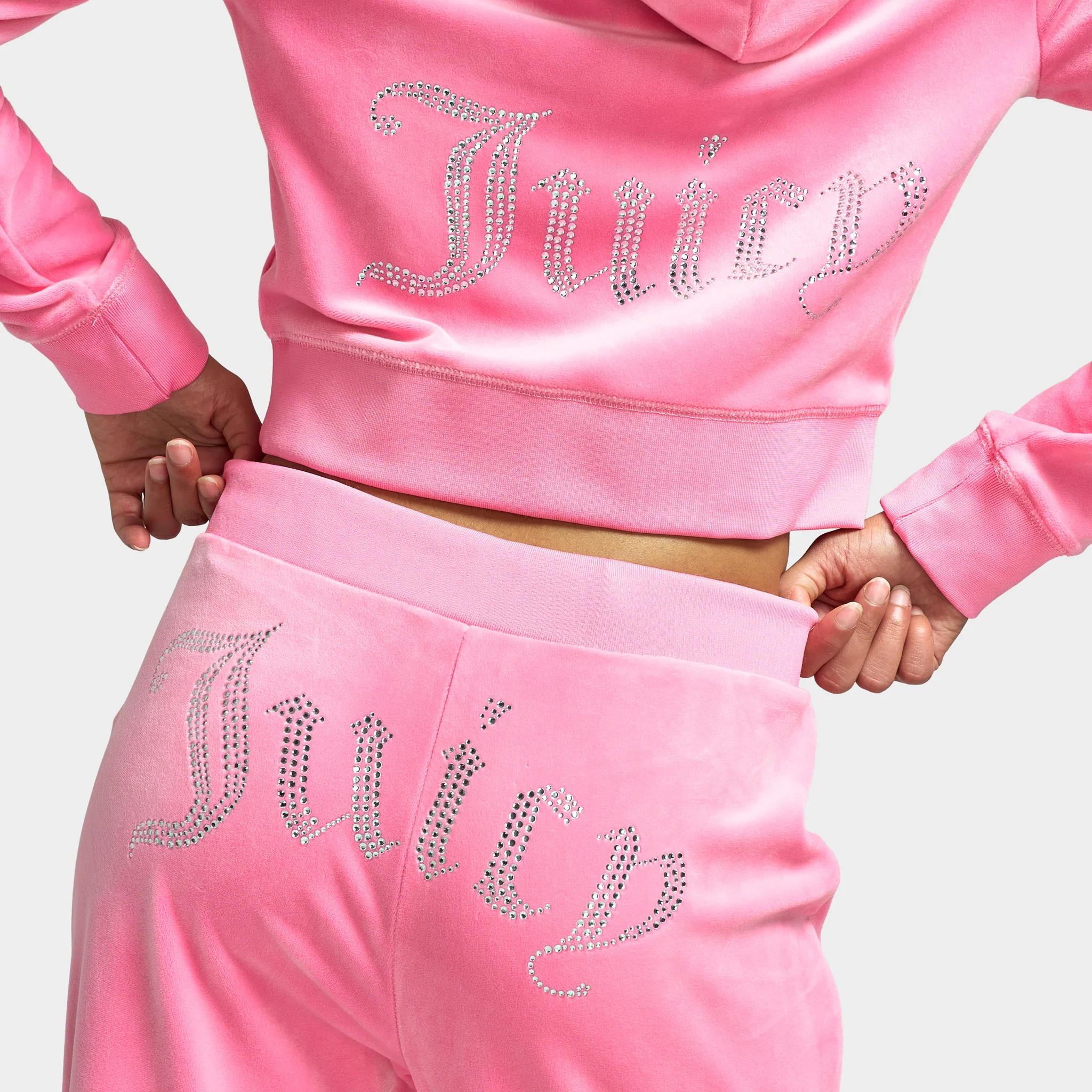 Juicy Couture Women's OG Big Bling Full Zip Hoodie / Hot Hot Pink - Image 4
