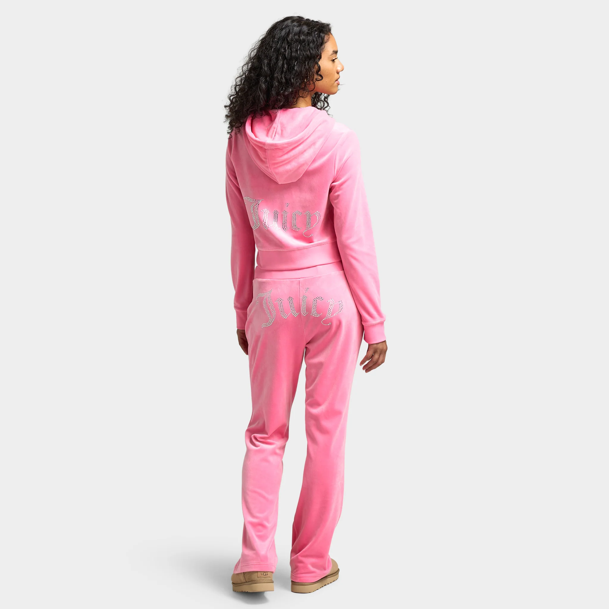 Juicy Couture Women's OG Big Bling Full Zip Hoodie / Hot Hot Pink - Image 5