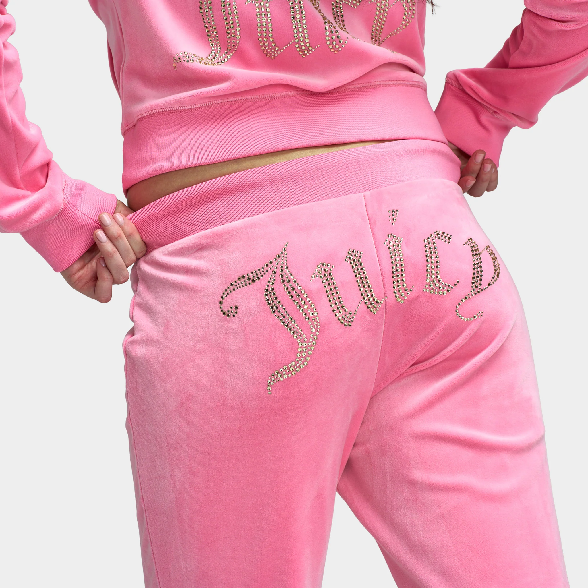 Juicy Couture Women's OG Bling Track Pants Hot Hot / Gold Hotfix - Image 3