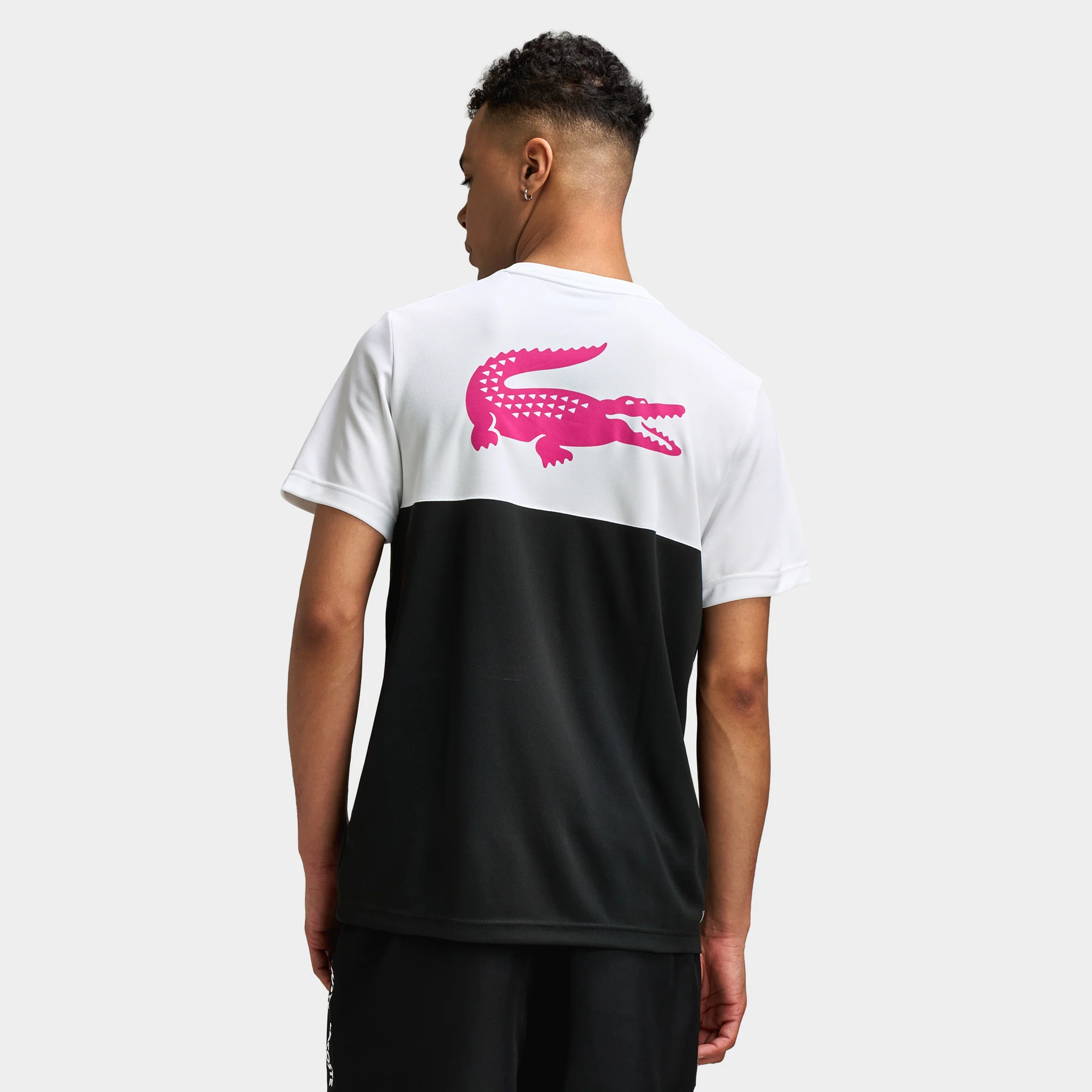 Lacoste Croc CB Tape T White / Black - Pink - Image 2
