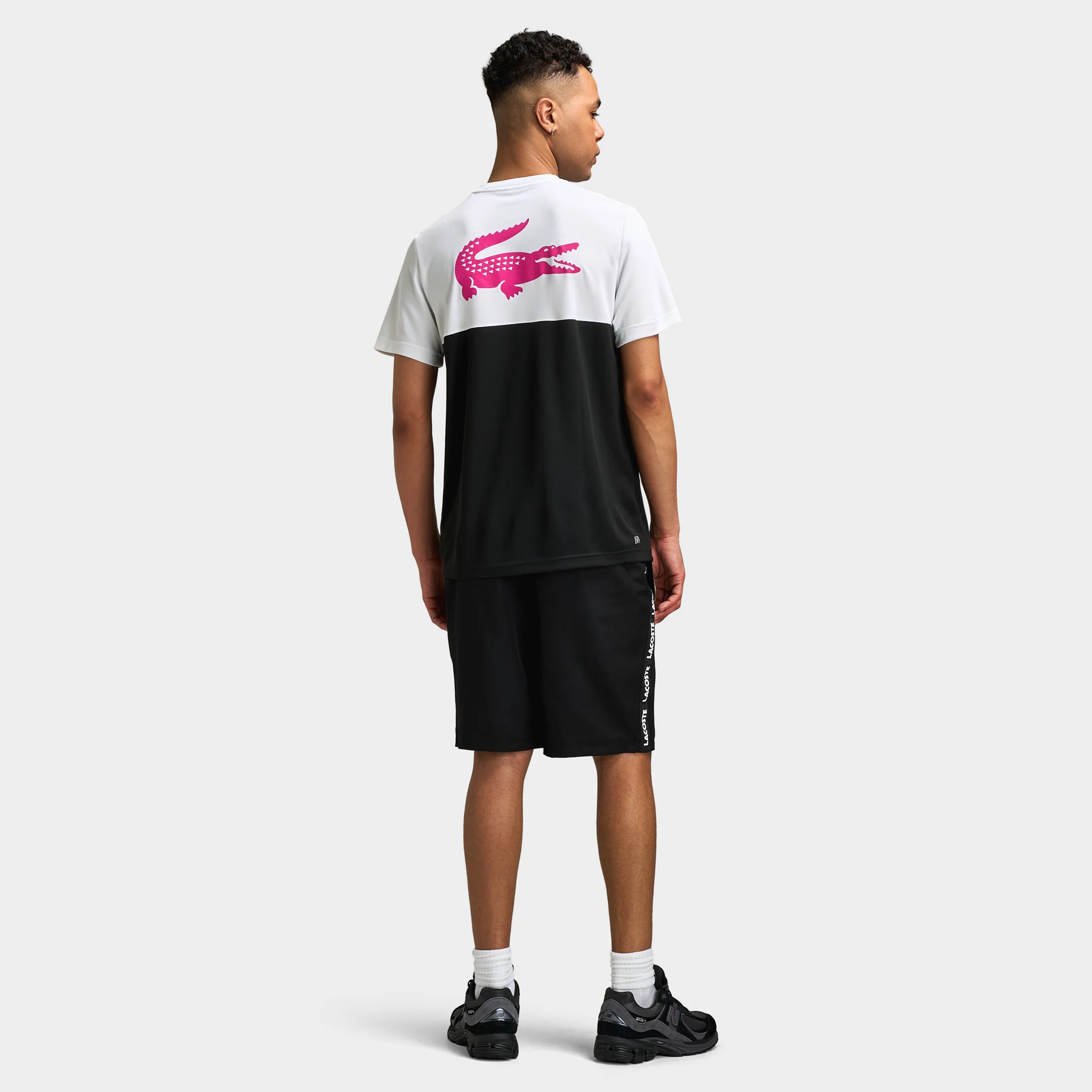 Lacoste Croc CB Tape T White / Black - Pink - Image 6