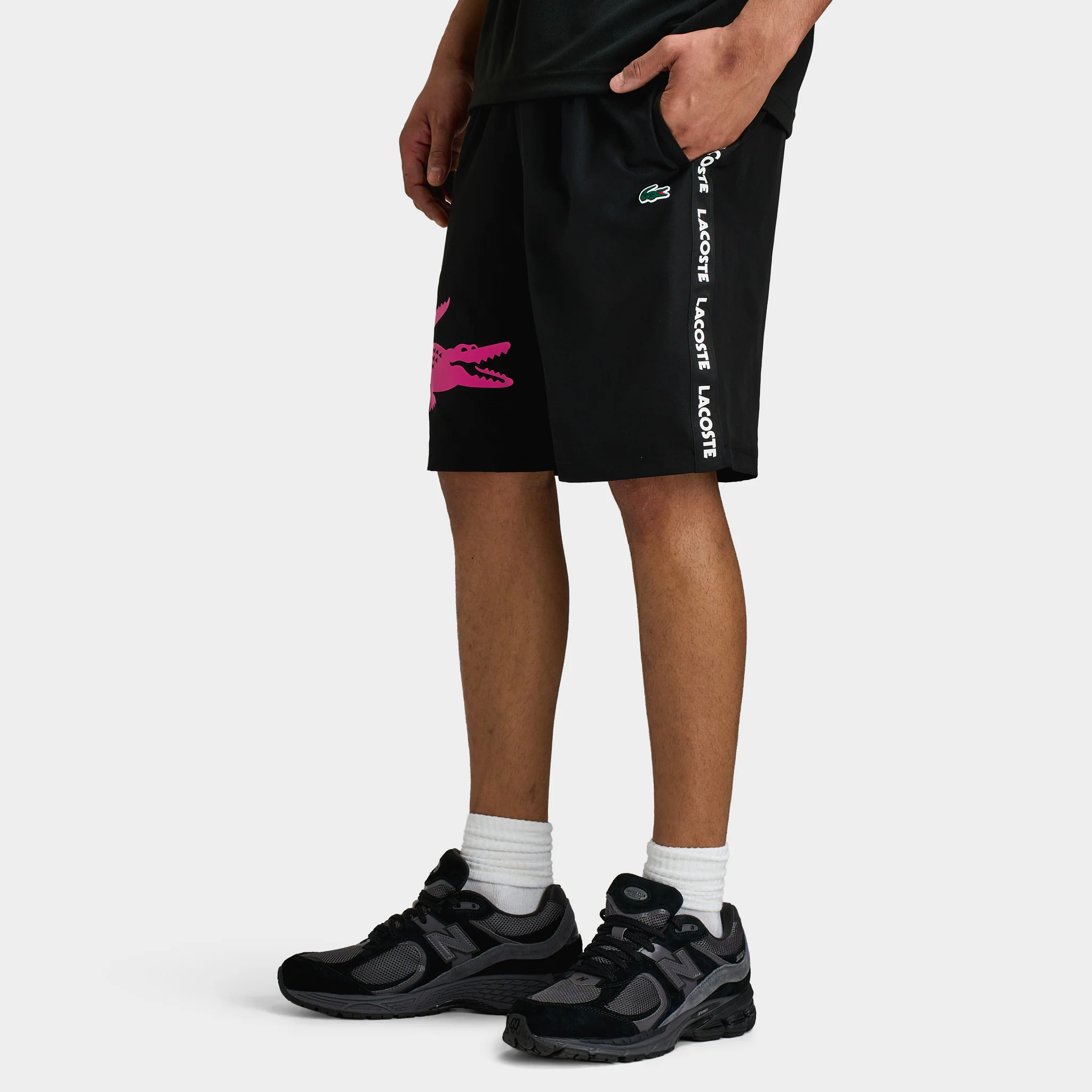 Lacoste Croc Woven Tape Short / Black - Image 2