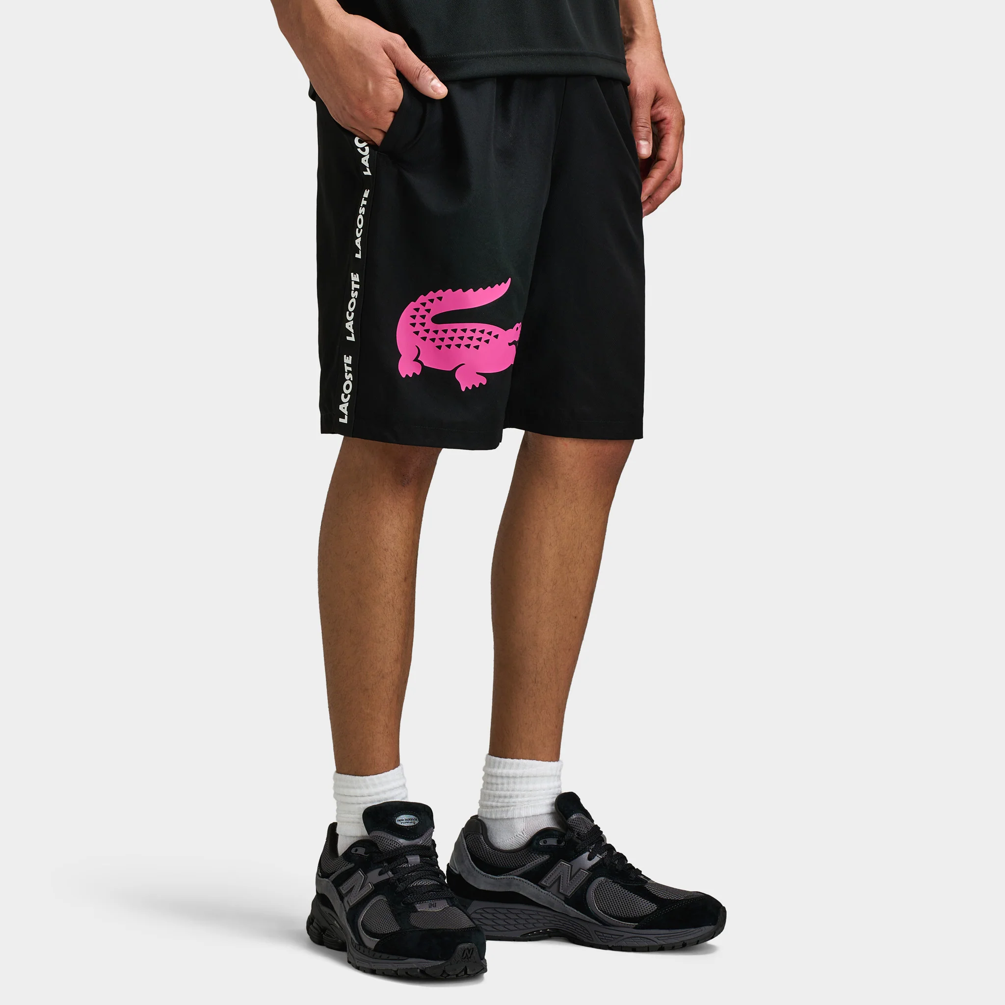 Lacoste Croc Woven Tape Short / Black - Image 3