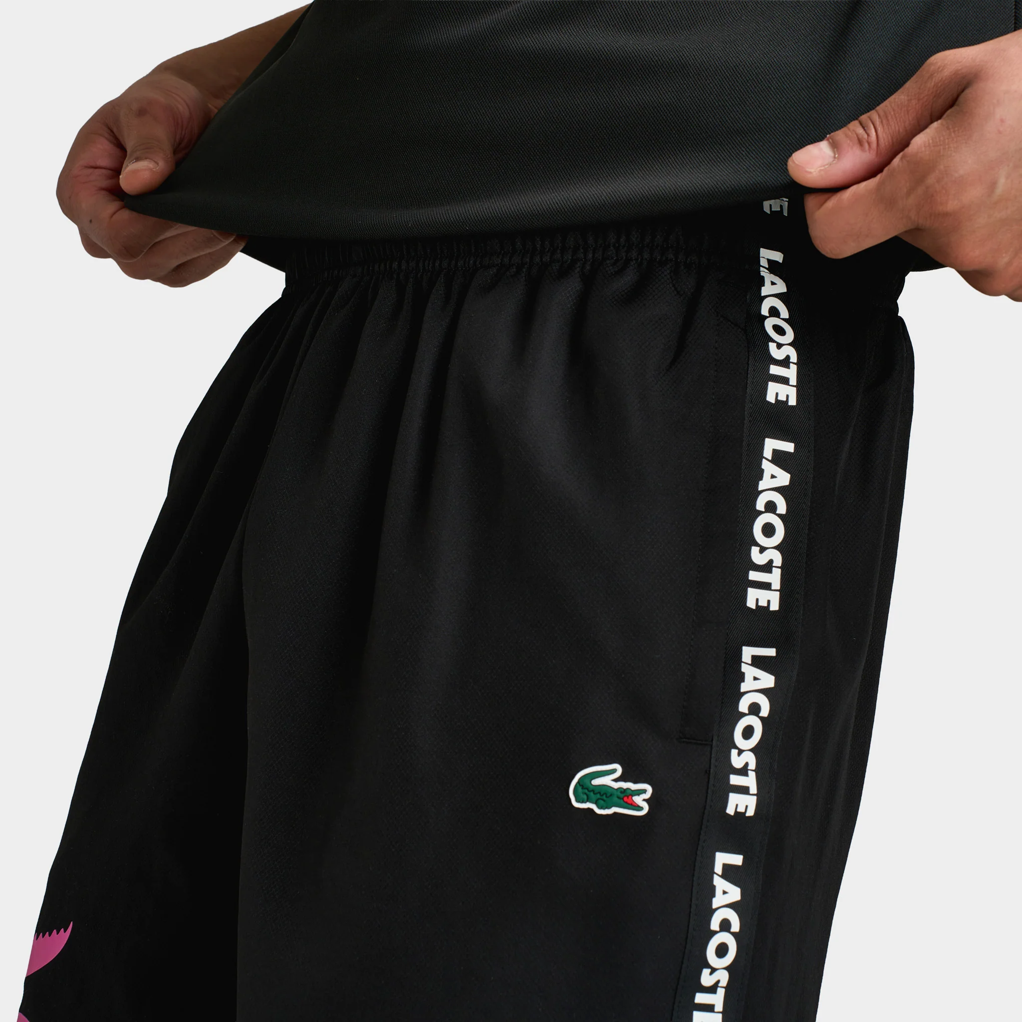 Lacoste Croc Woven Tape Short / Black - Image 5