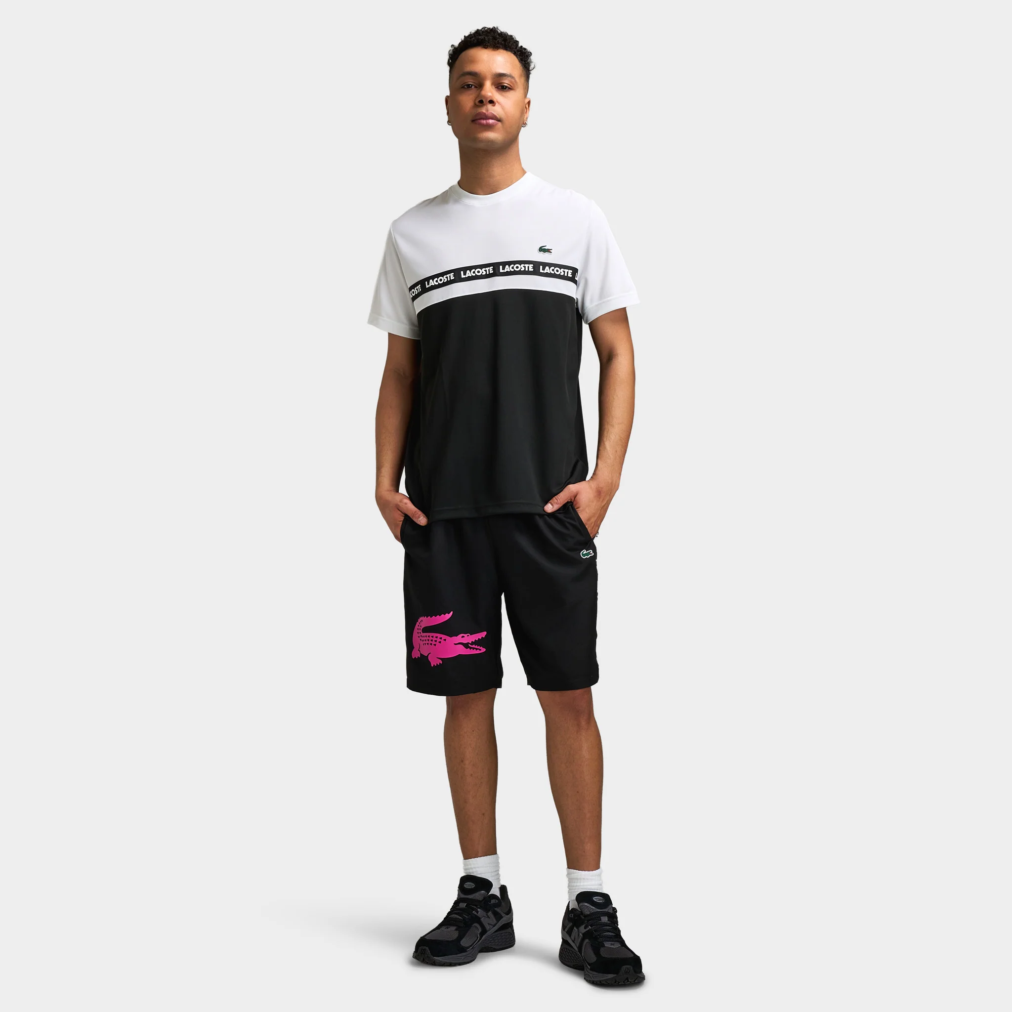 Lacoste Croc Woven Tape Short / Black - Image 6