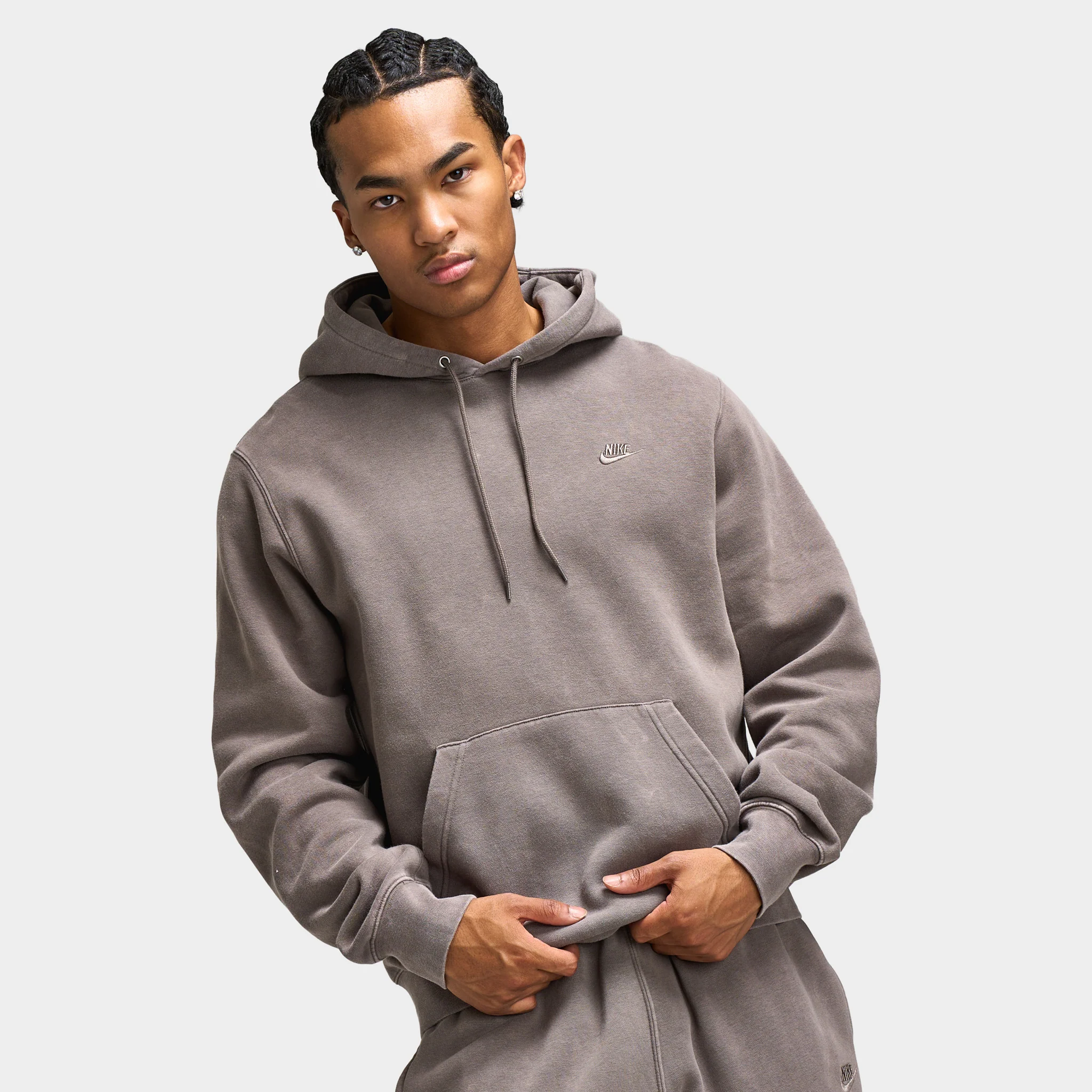 Nike CWash Club Basketball Hoodie / Cave Stone - Image 4