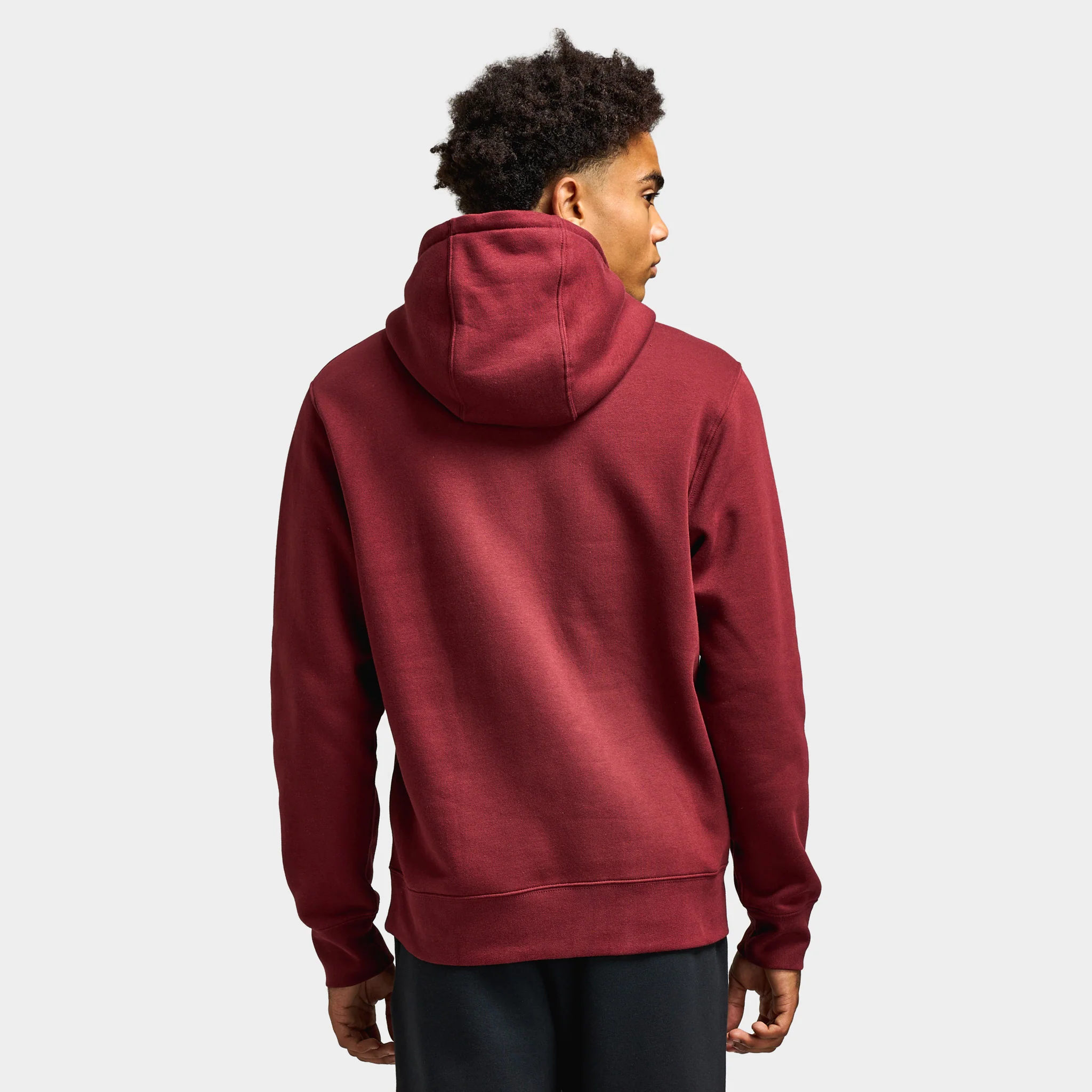 Nike Club Men's Pullover Fleece Hoodie / Red - Image 2