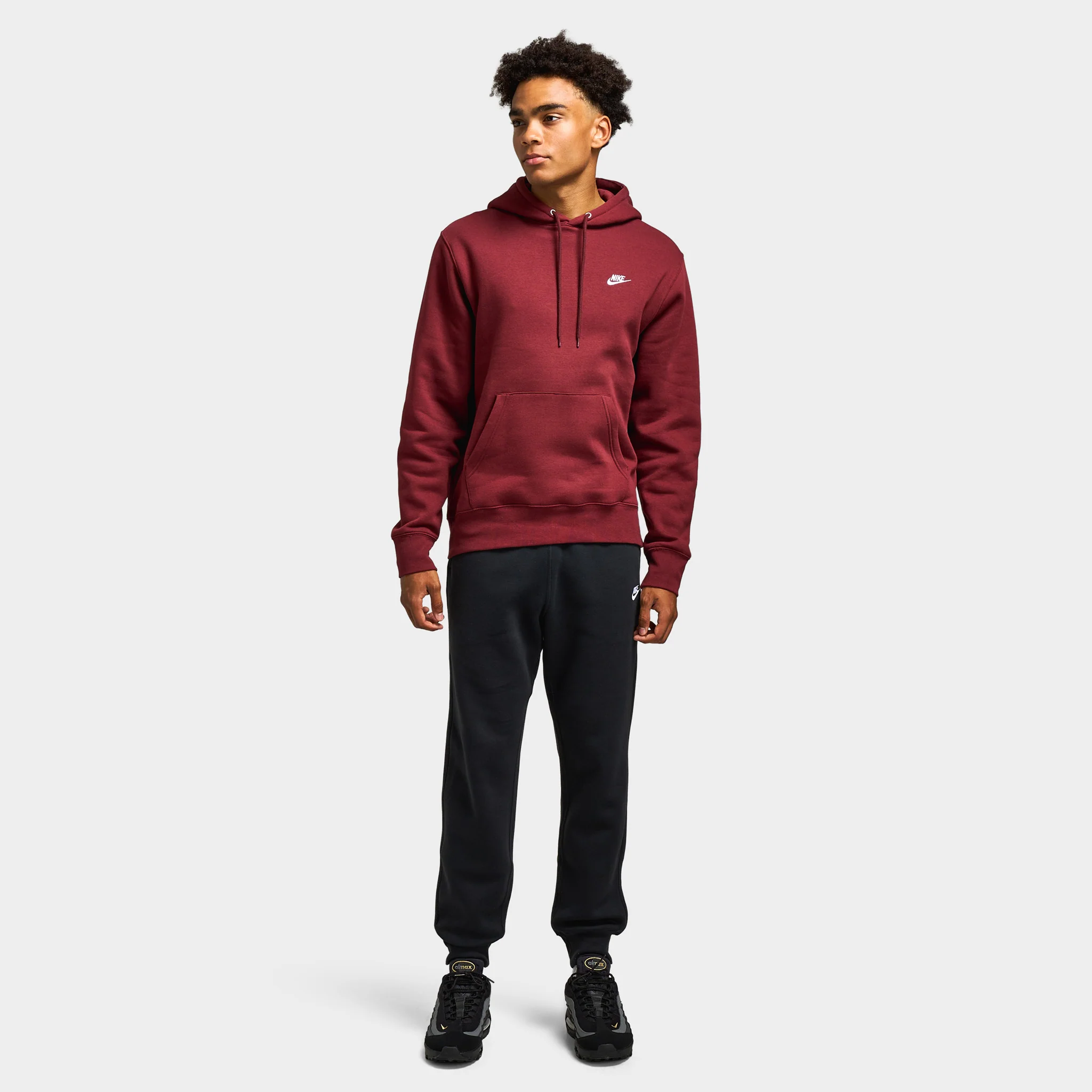 Nike Club Men's Pullover Fleece Hoodie / Red - Image 6