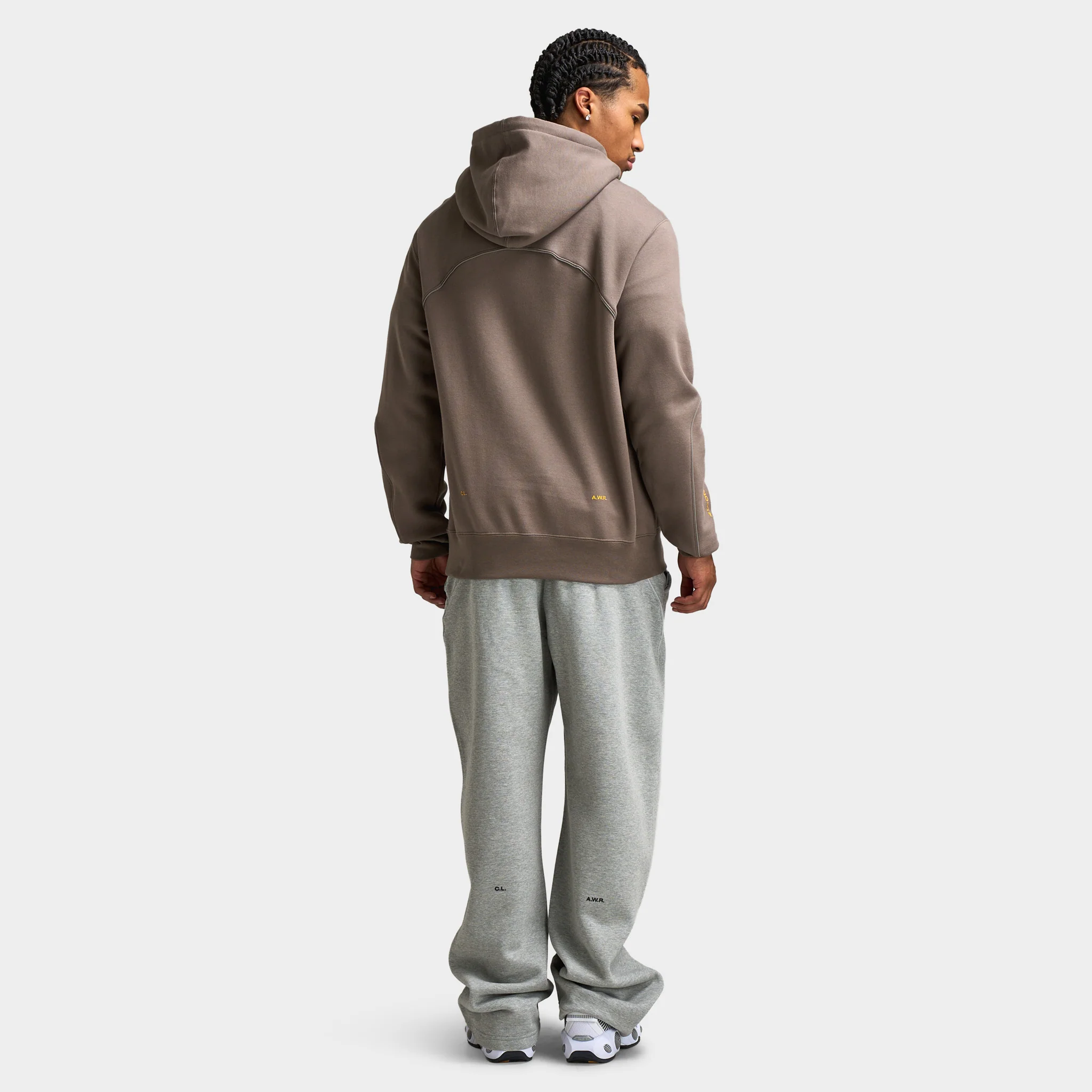 Nike Nocta Hoodie Fleece Olive Grey / Yellow Ochre - Image 5
