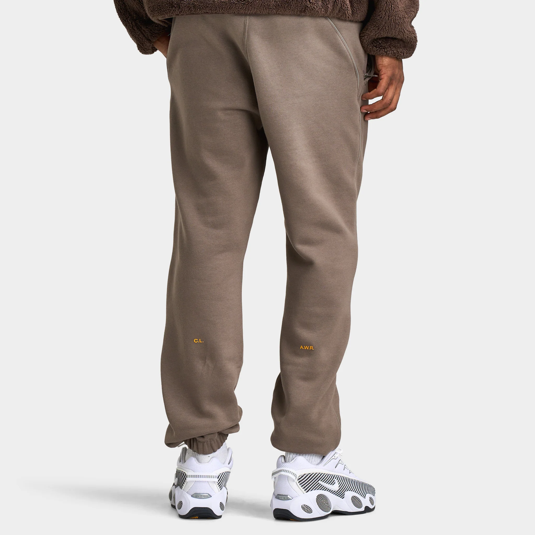 Nike NOCTA Fleece CS Pants Olive Grey / Yellow Ochre - Image 2