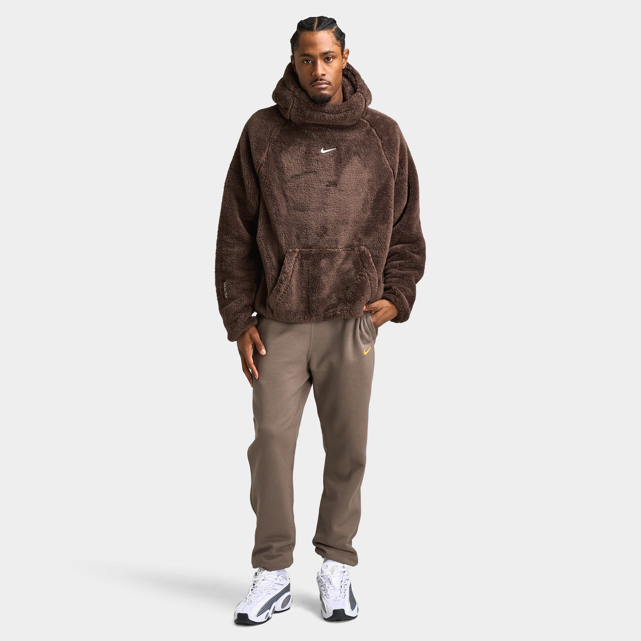 Nike NOCTA Fleece CS Pants Olive Grey / Yellow Ochre - Image 6