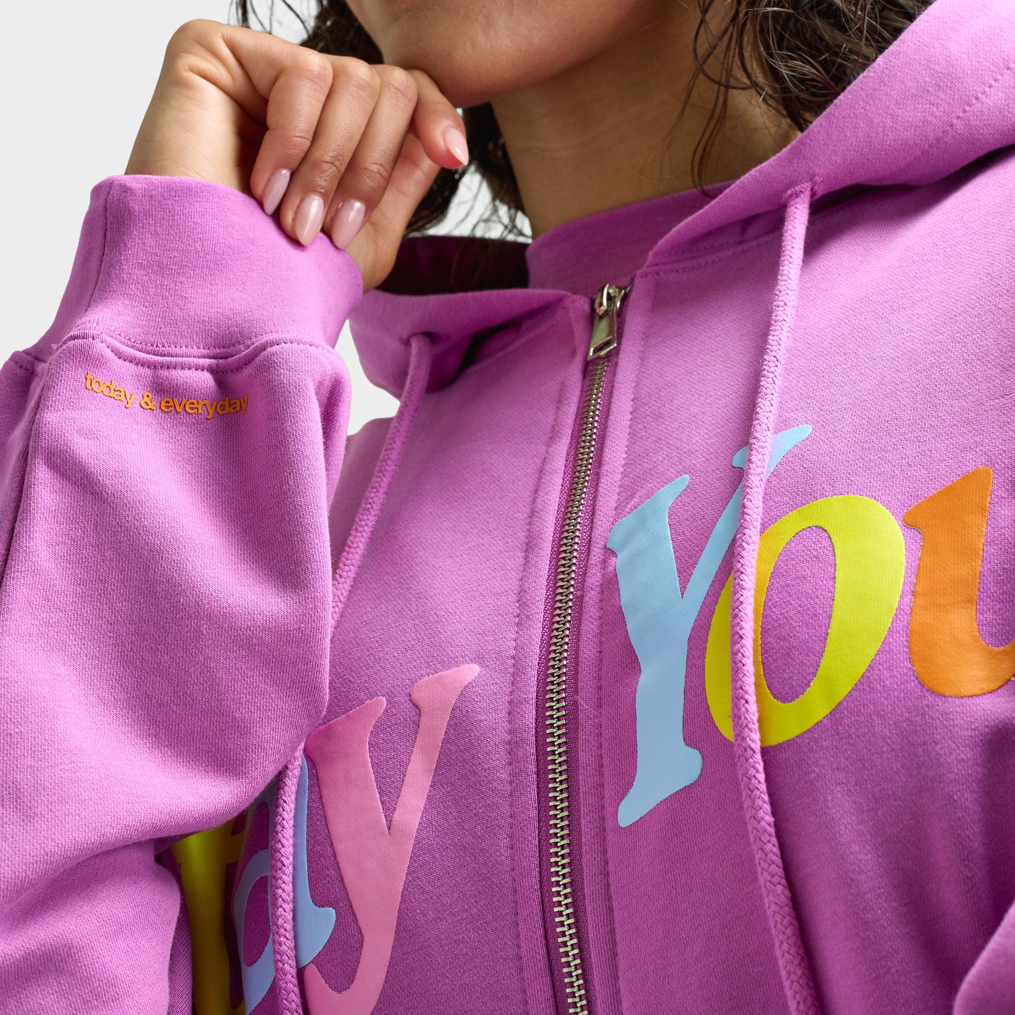 Mayfair Women's Stay You Full Zip Hoodie / Pink - Image 4