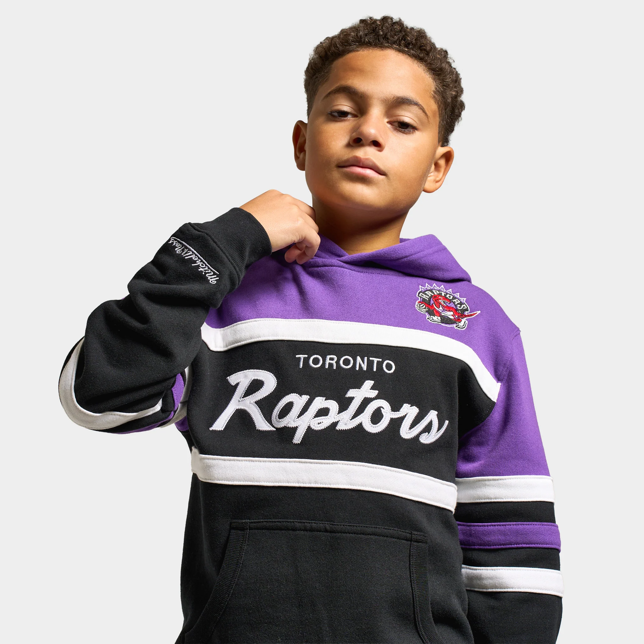 Mitchell & Ness Juniors' Head Coach Hoodie - Raptors Black / - Image 3