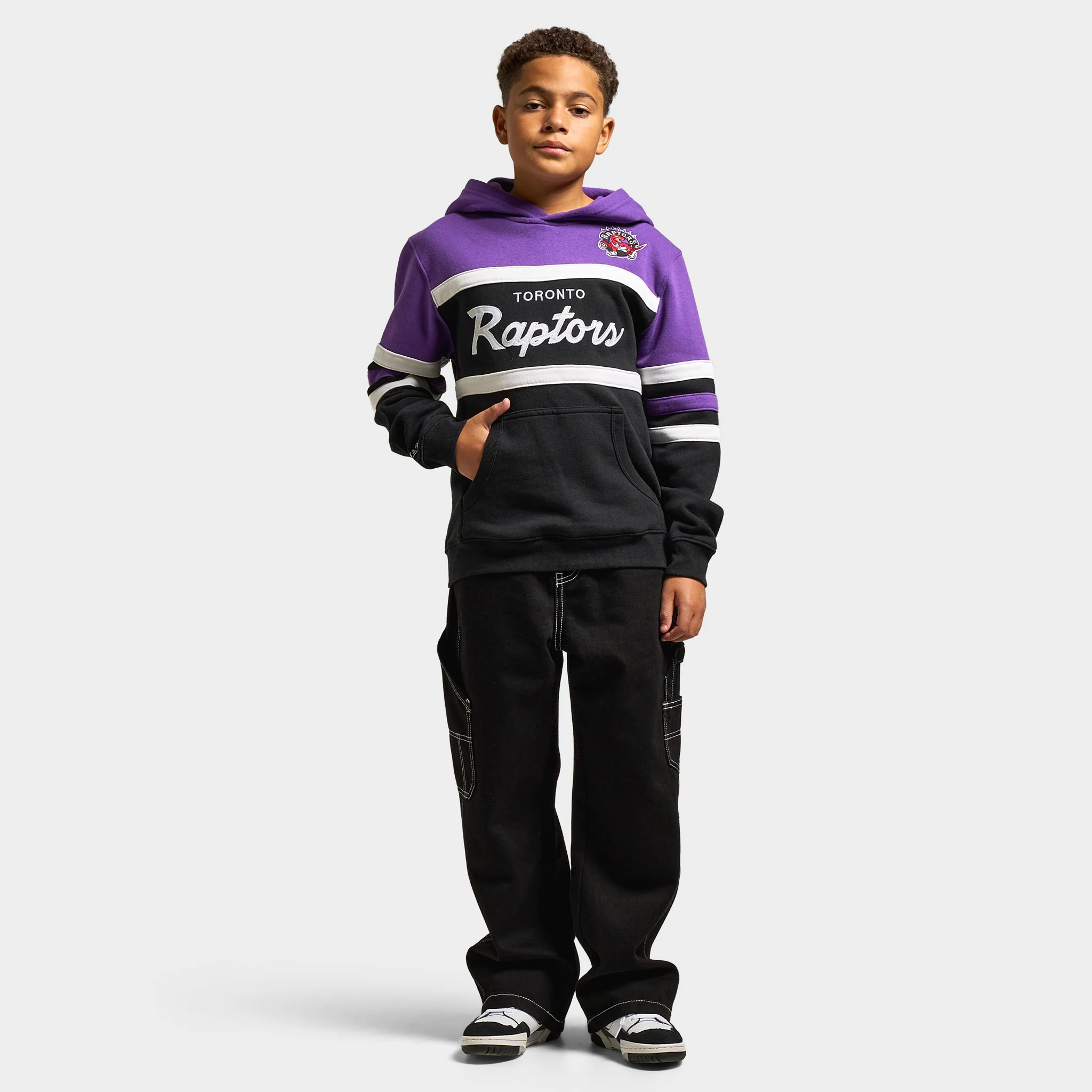 Mitchell & Ness Juniors' Head Coach Hoodie - Raptors Black / - Image 6