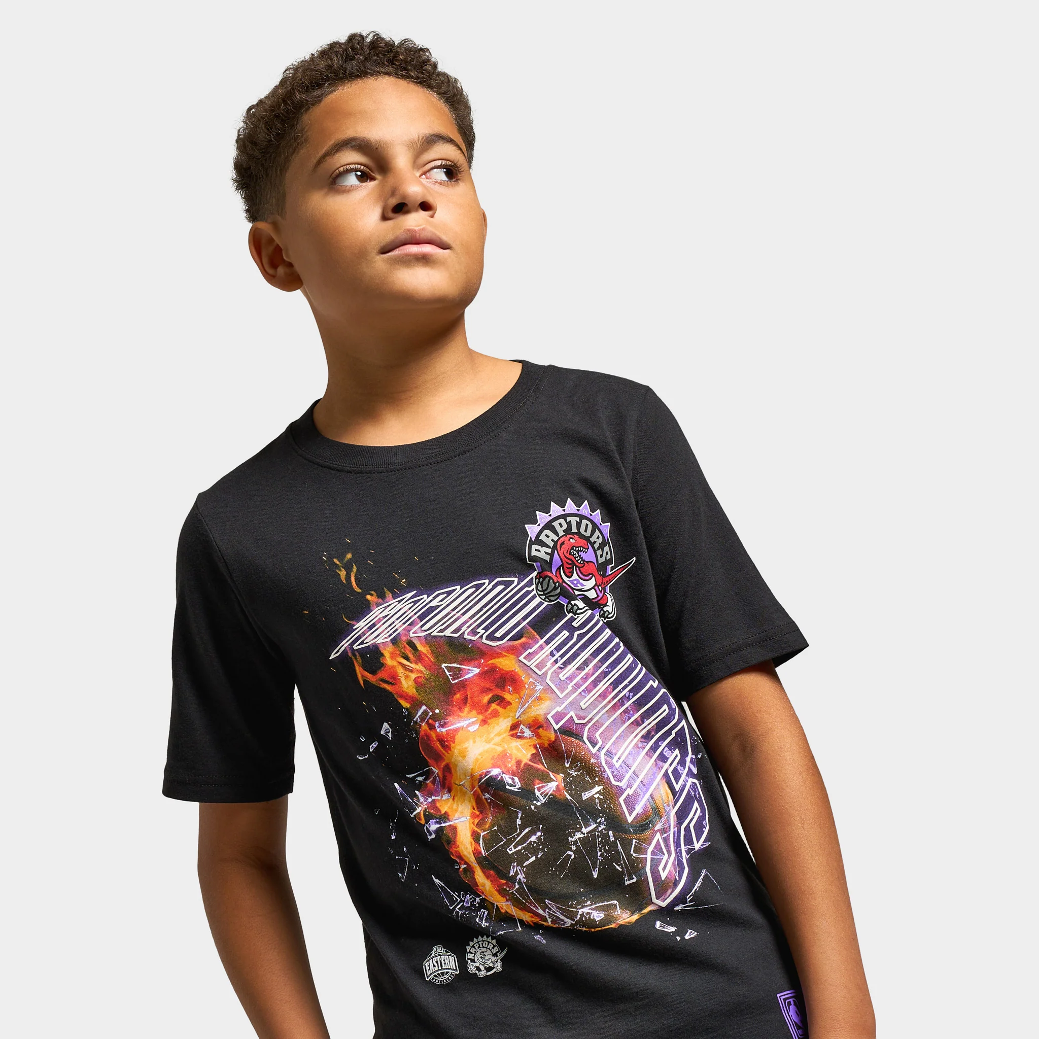 Mitchell & Ness Juniors' Raptors Meteor Tee / Black - Image 3