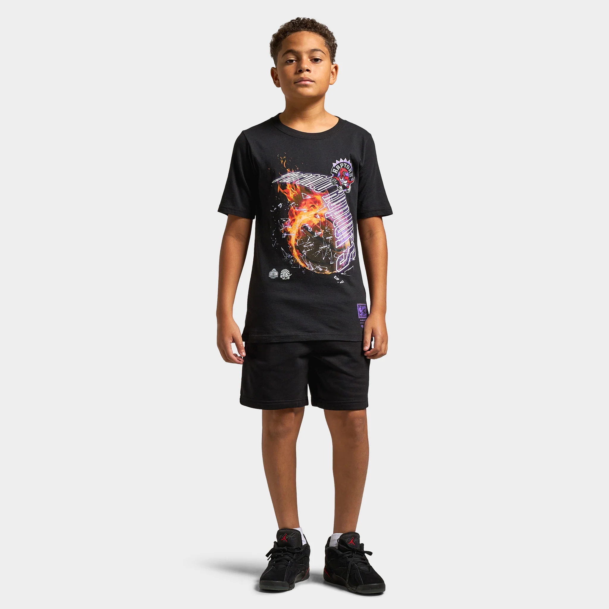 Mitchell & Ness Juniors' Raptors Meteor Tee / Black - Image 6