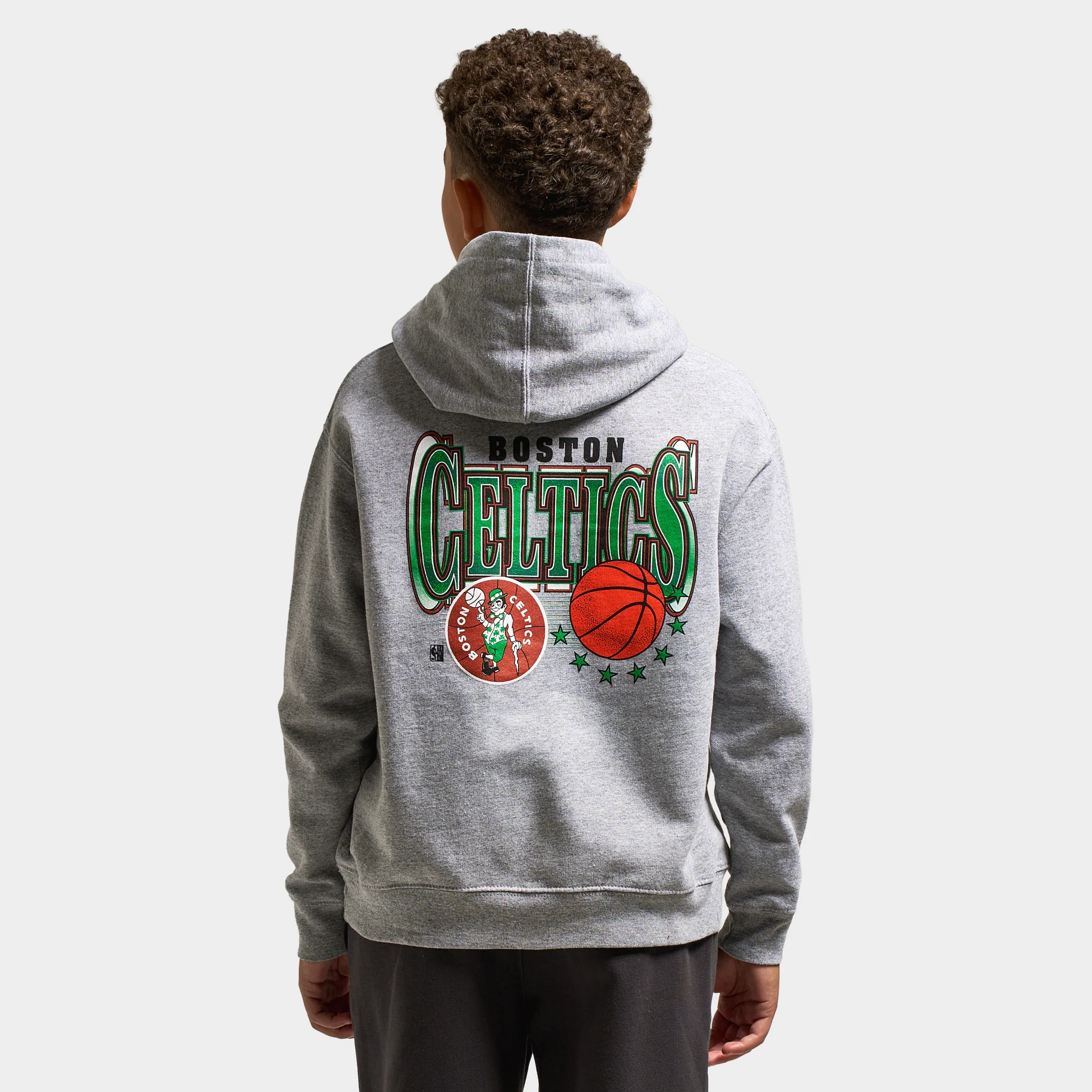 Mitchell & Ness Juniors' Slam Fleece Hoodie / Grey - Image 2
