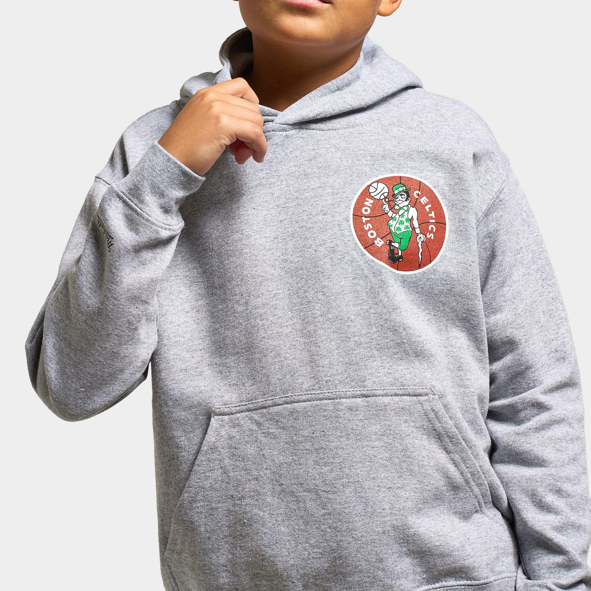 Mitchell & Ness Juniors' Slam Fleece Hoodie / Grey - Image 4
