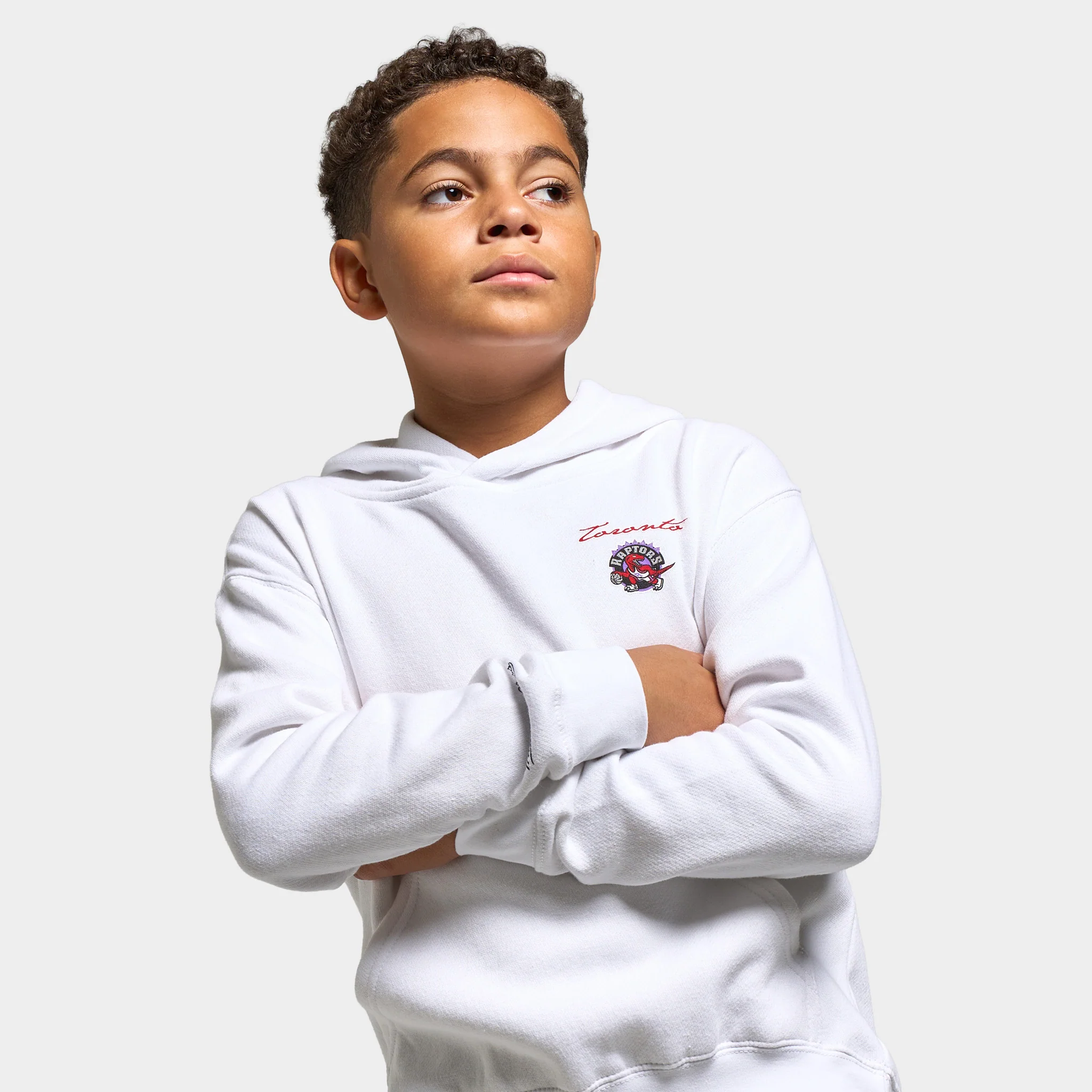 Mitchell & Ness Juniors' Tattoo Style Graphic Hoodie / White - Image 3