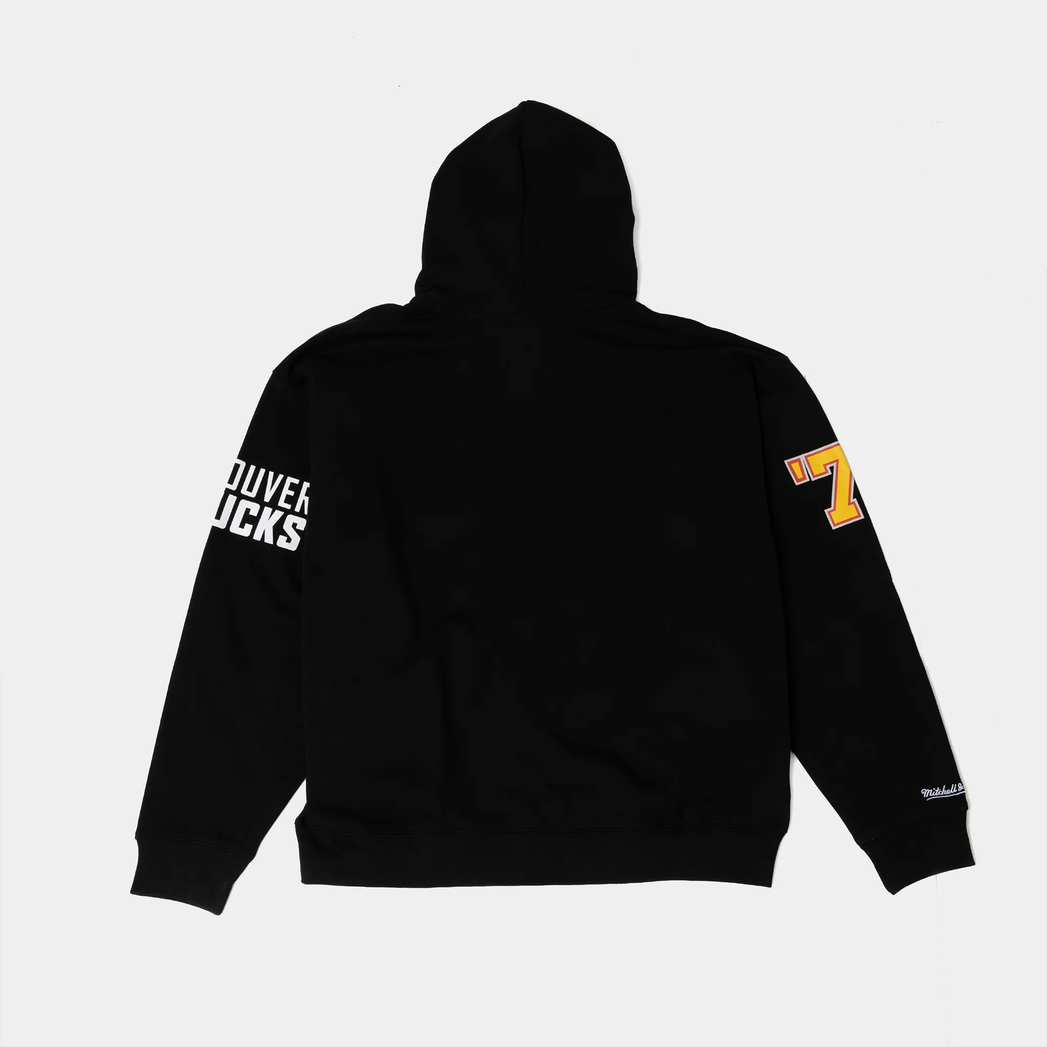 Mitchell & Ness Vancouver Canucks College Dropout Pullover Hoodie Black / Yellow - Image 5