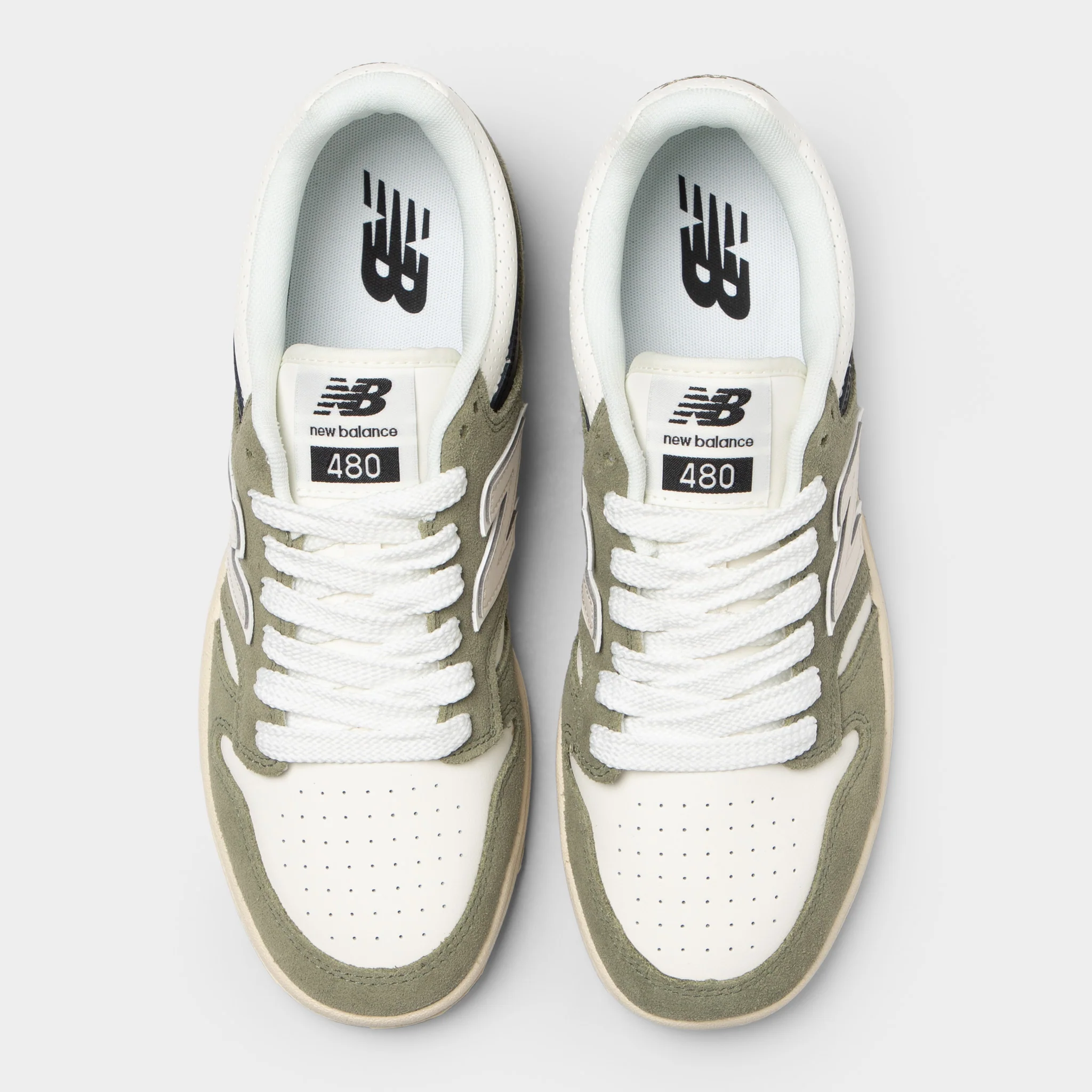 New Balance 480 Dark Oliveine / Sea Salt - Image 5