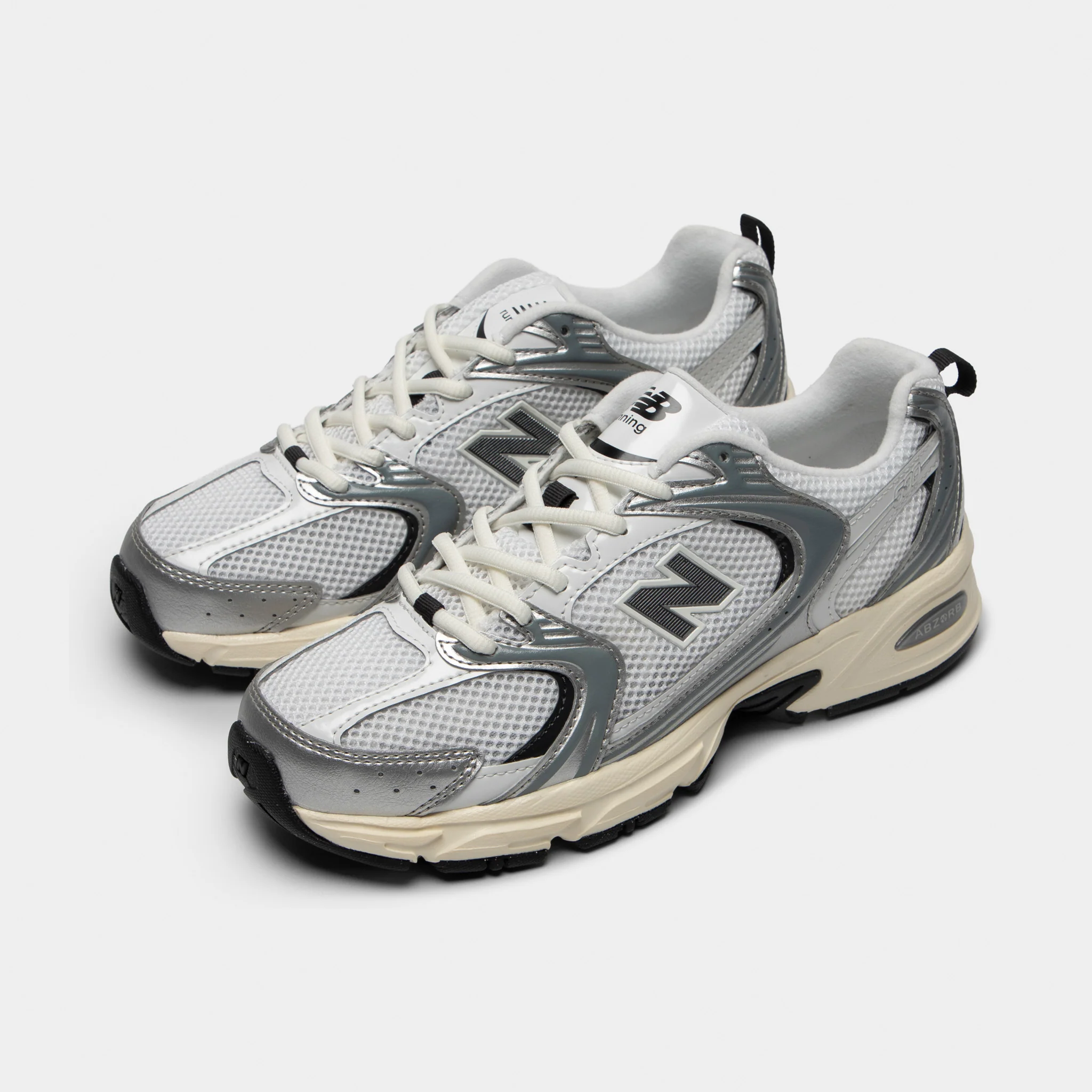 New Balance 530 Silver Metallic / Black Cement - Image 2