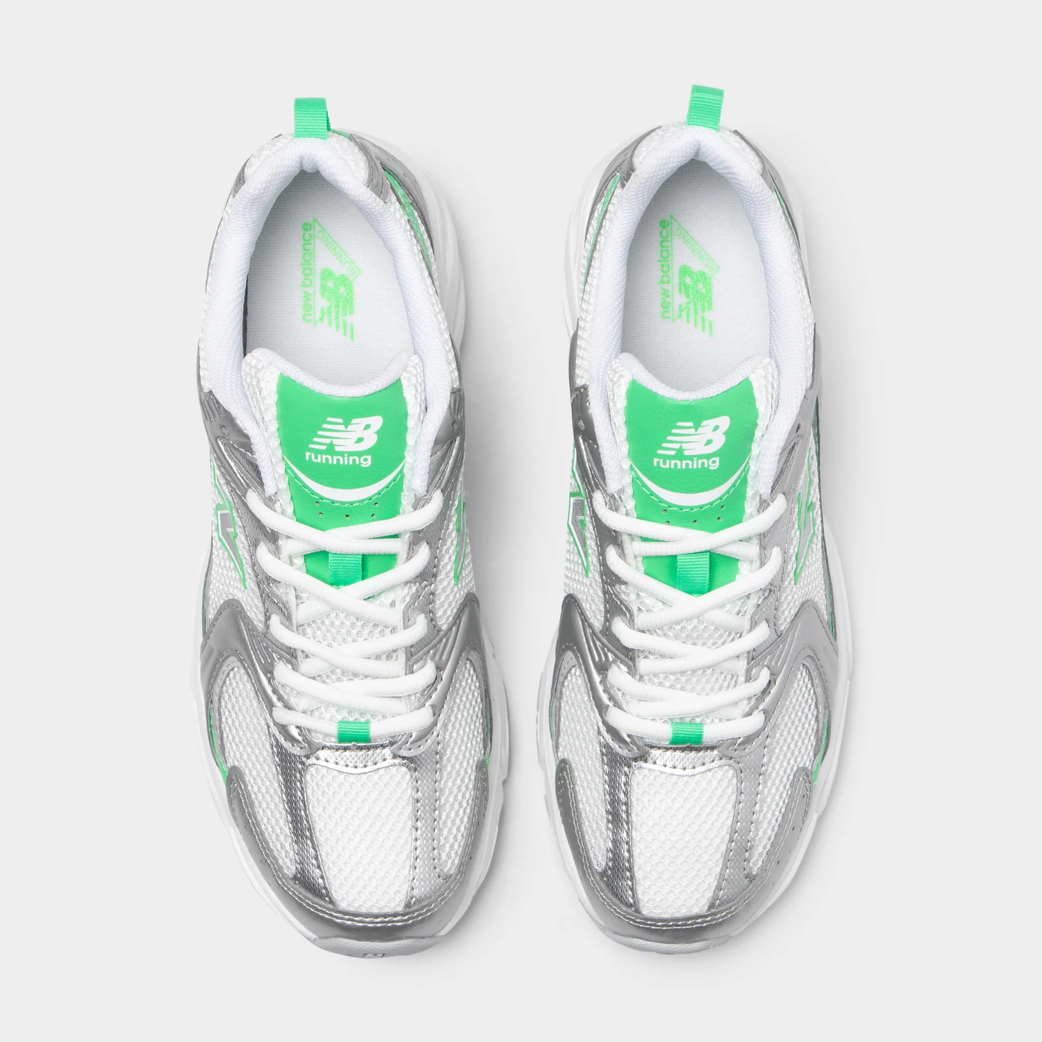 New Balance 530 Silver Metallic / Green Apple - Image 5