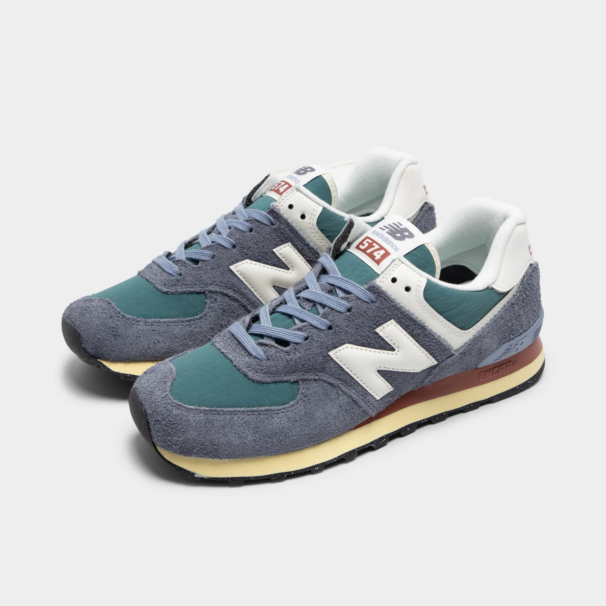 New Balance 574 Grey / Blue - Green - Image 2