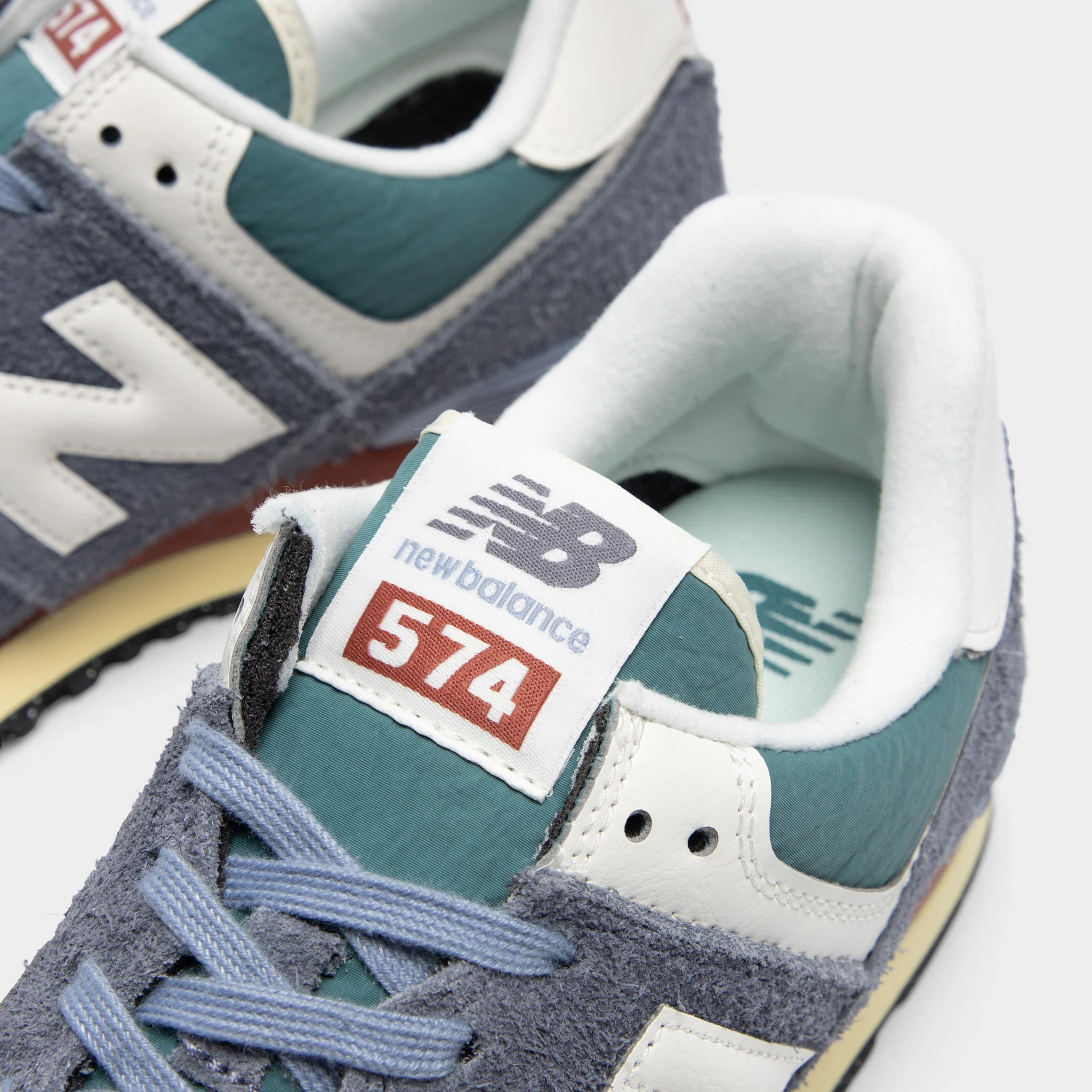 New Balance 574 Grey / Blue - Green - Image 3