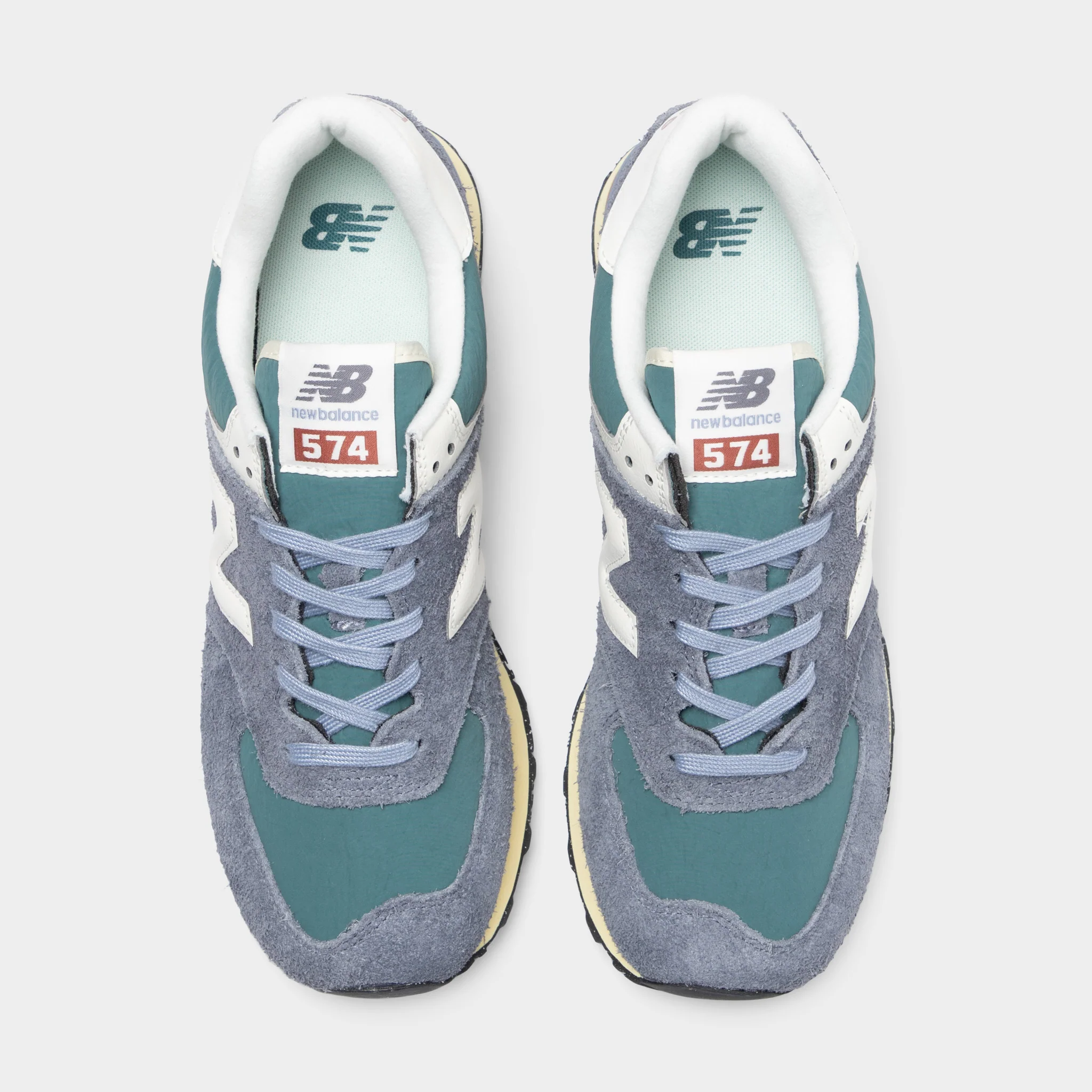 New Balance 574 Grey / Blue - Green - Image 5