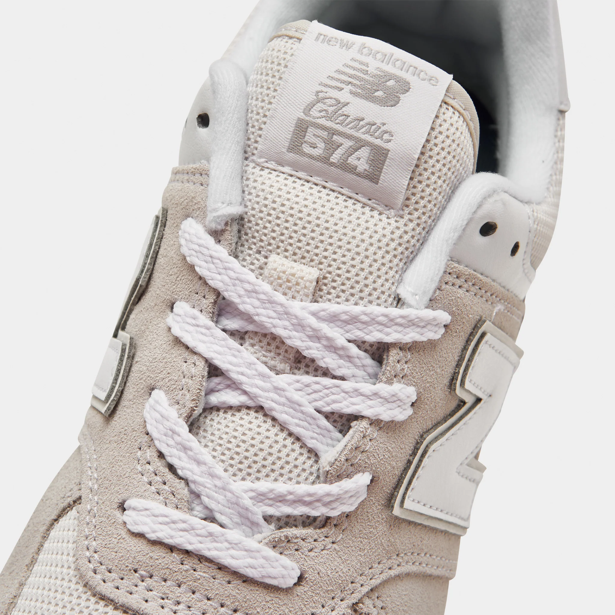 New Balance Juniors' 574 Nimbus Cloud / White - Image 3