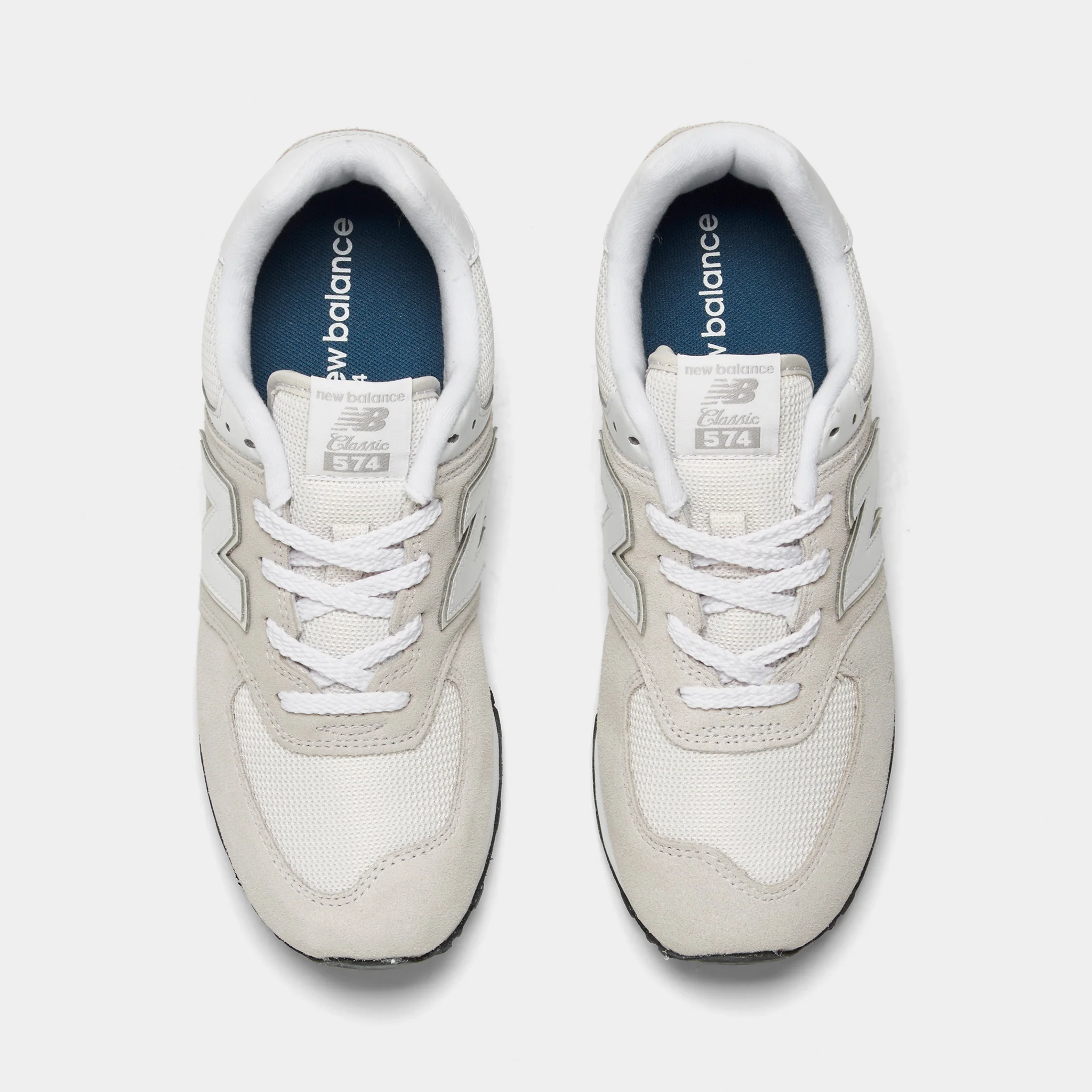 New Balance Juniors' 574 Nimbus Cloud / White - Image 5