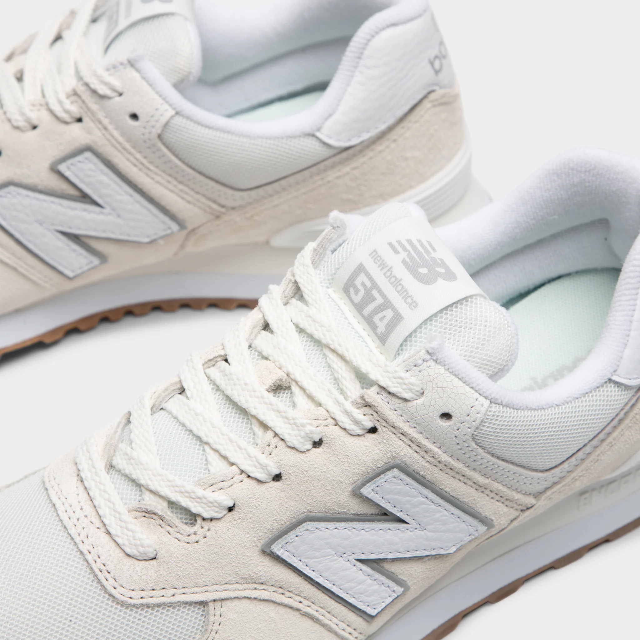 New Balance 574 Sea Salt / White - Concrete - Image 3