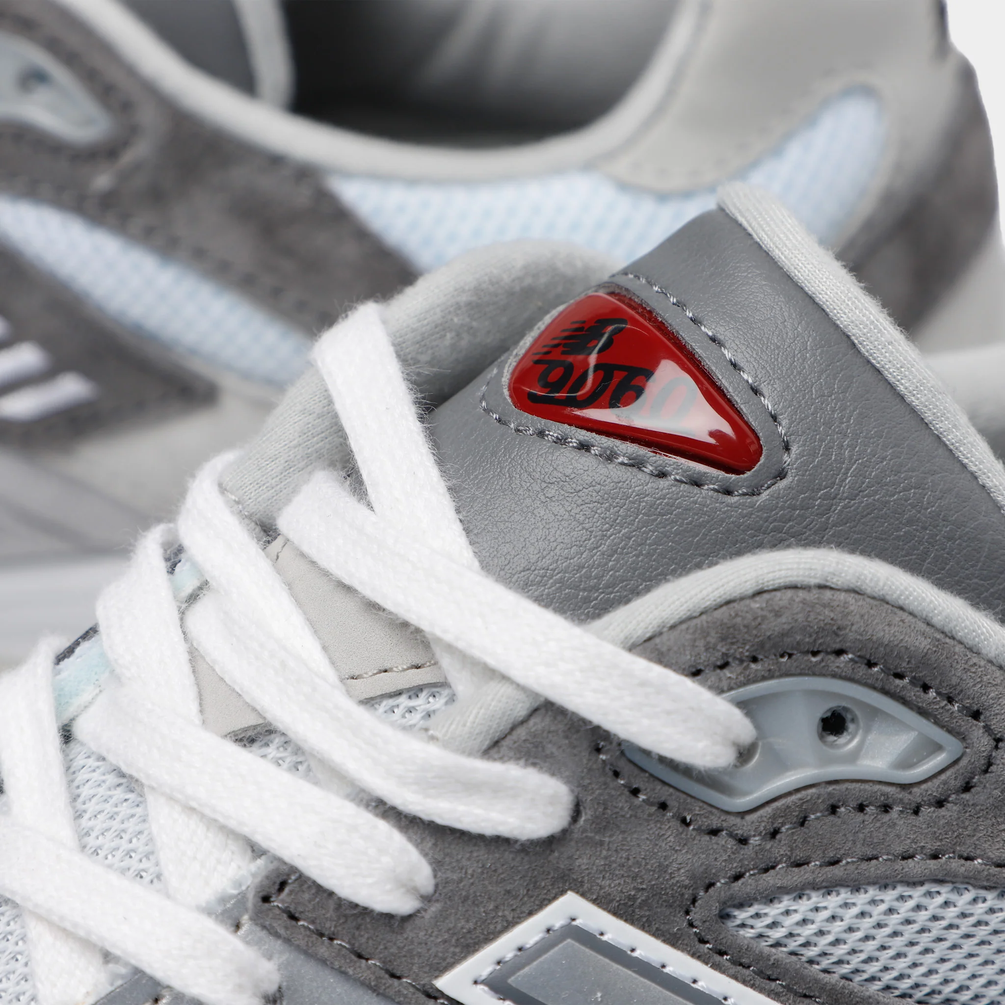 New Balance 9060 Rain Cloud / Castlerock - White - Image 3