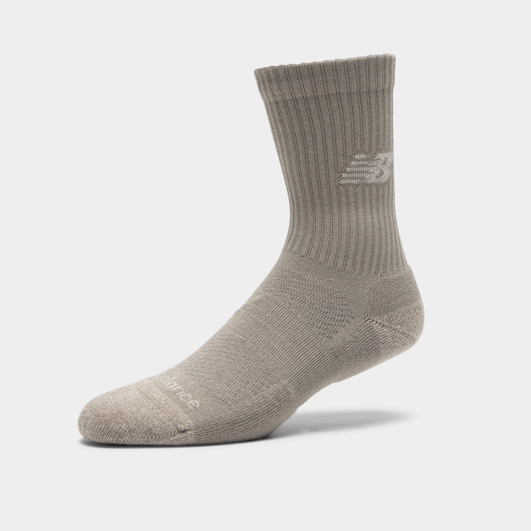 New Balance Active Cushion Crew Socks (3-Pack) Brown / Beige - Image 4